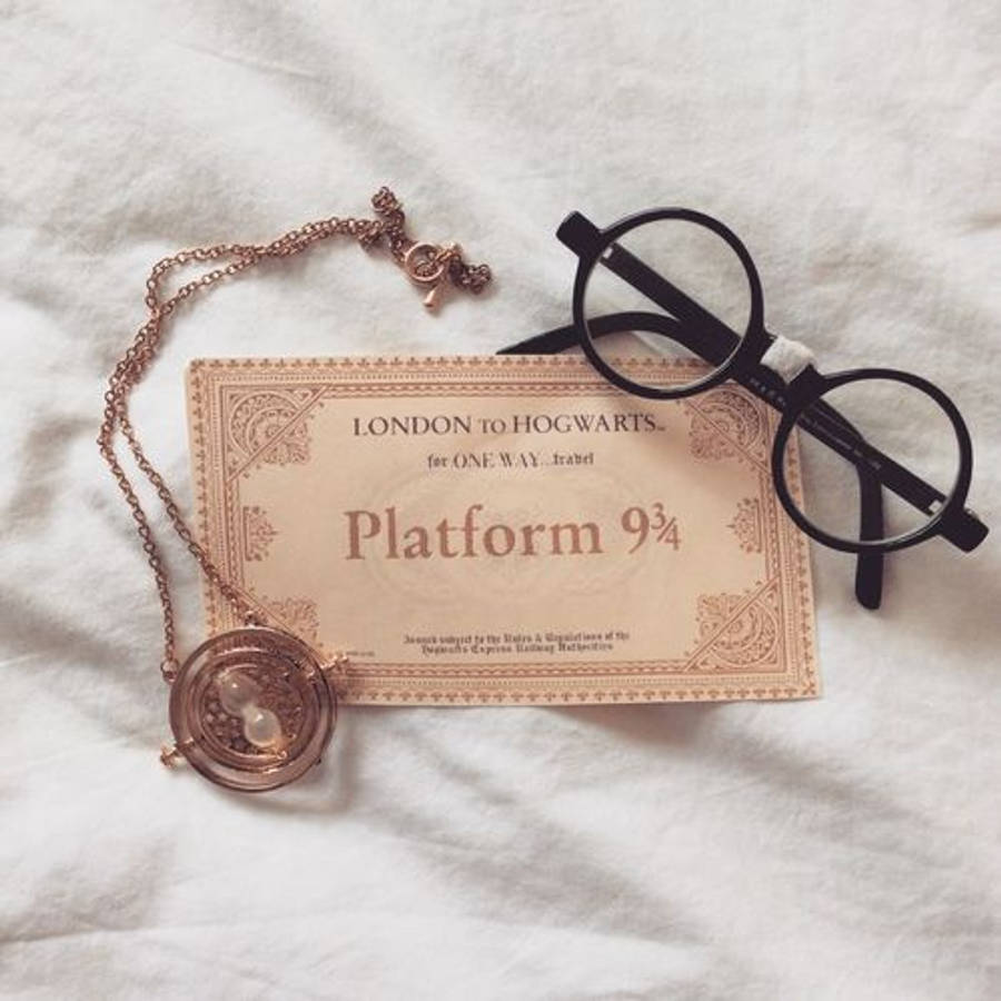 Bilet Hogwarts Express Estetic HP Fundal