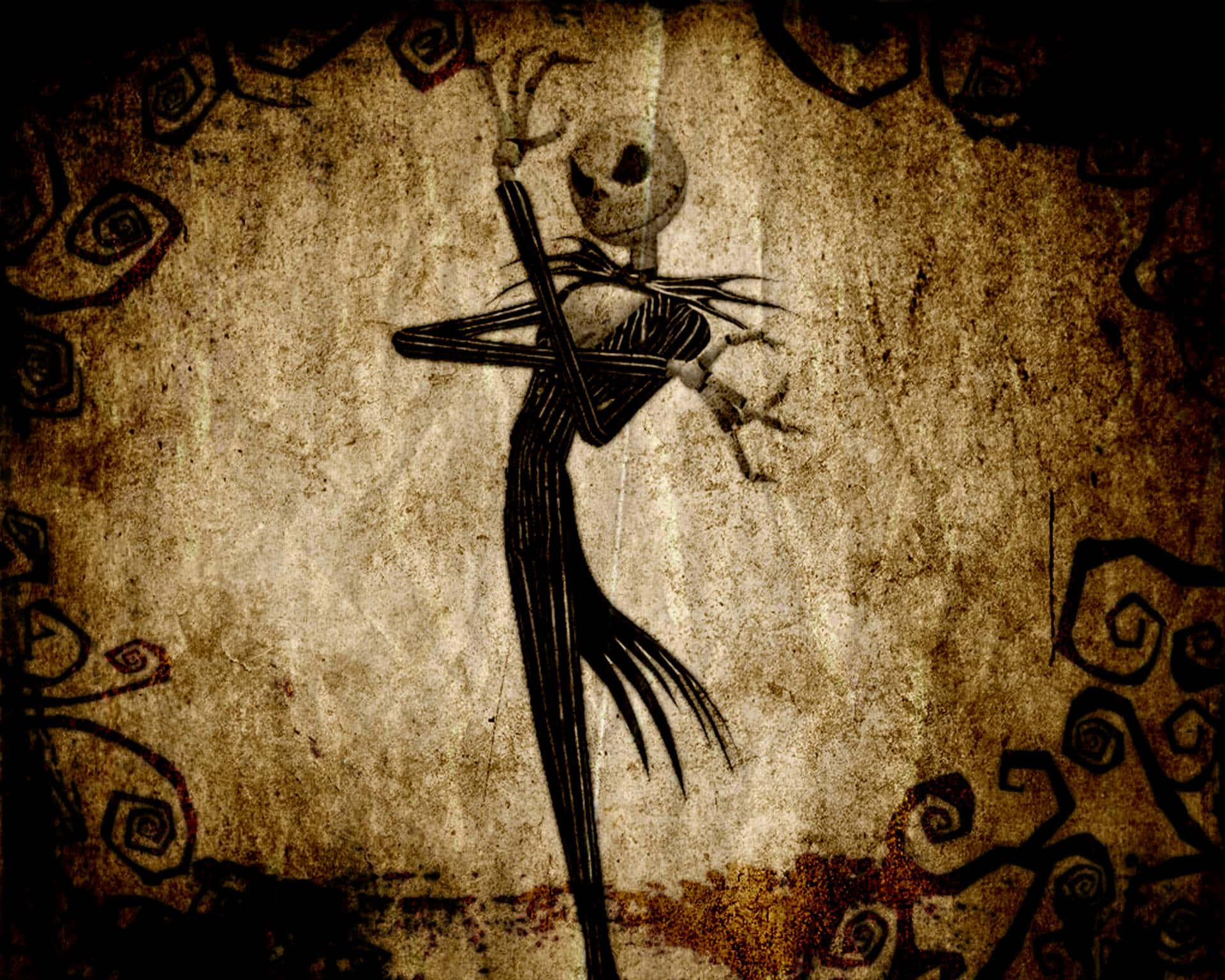 Bine AI venit în Orașul Crăciunului, casa Regelui Dovleac Jack Skellington Fundal