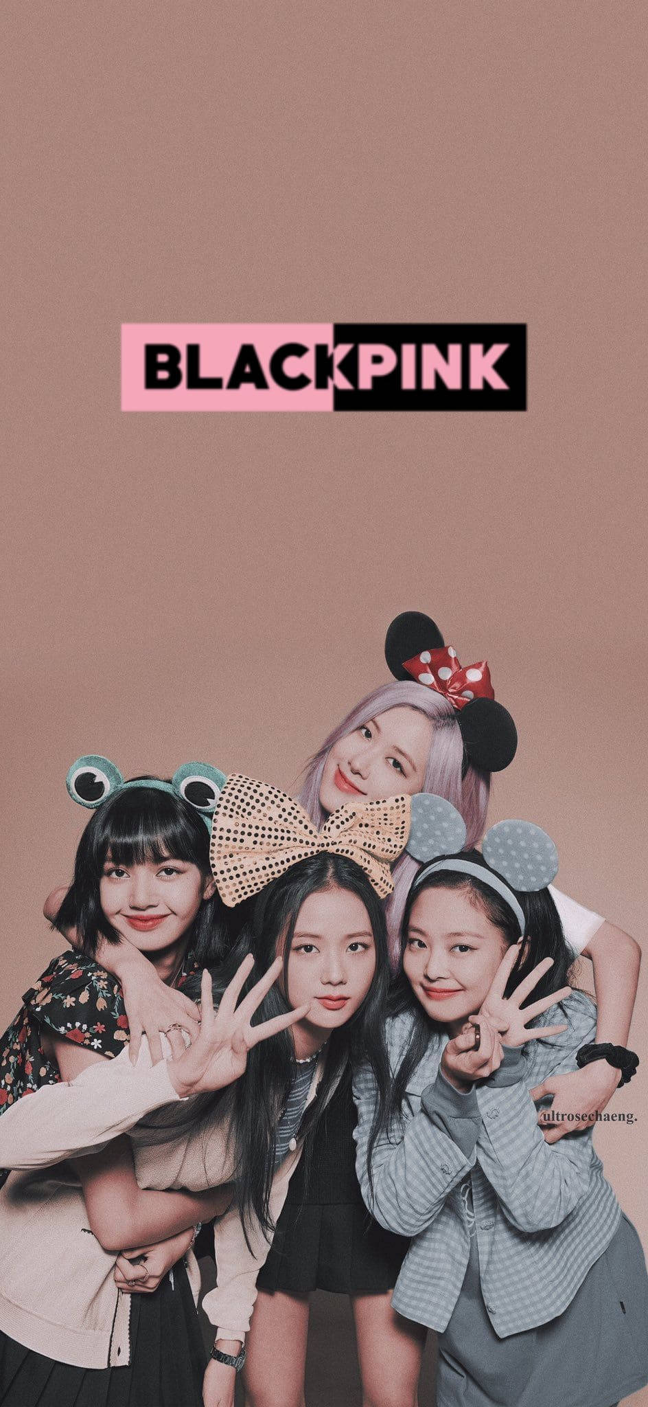 Blackpink Cute Headdress Fundal
