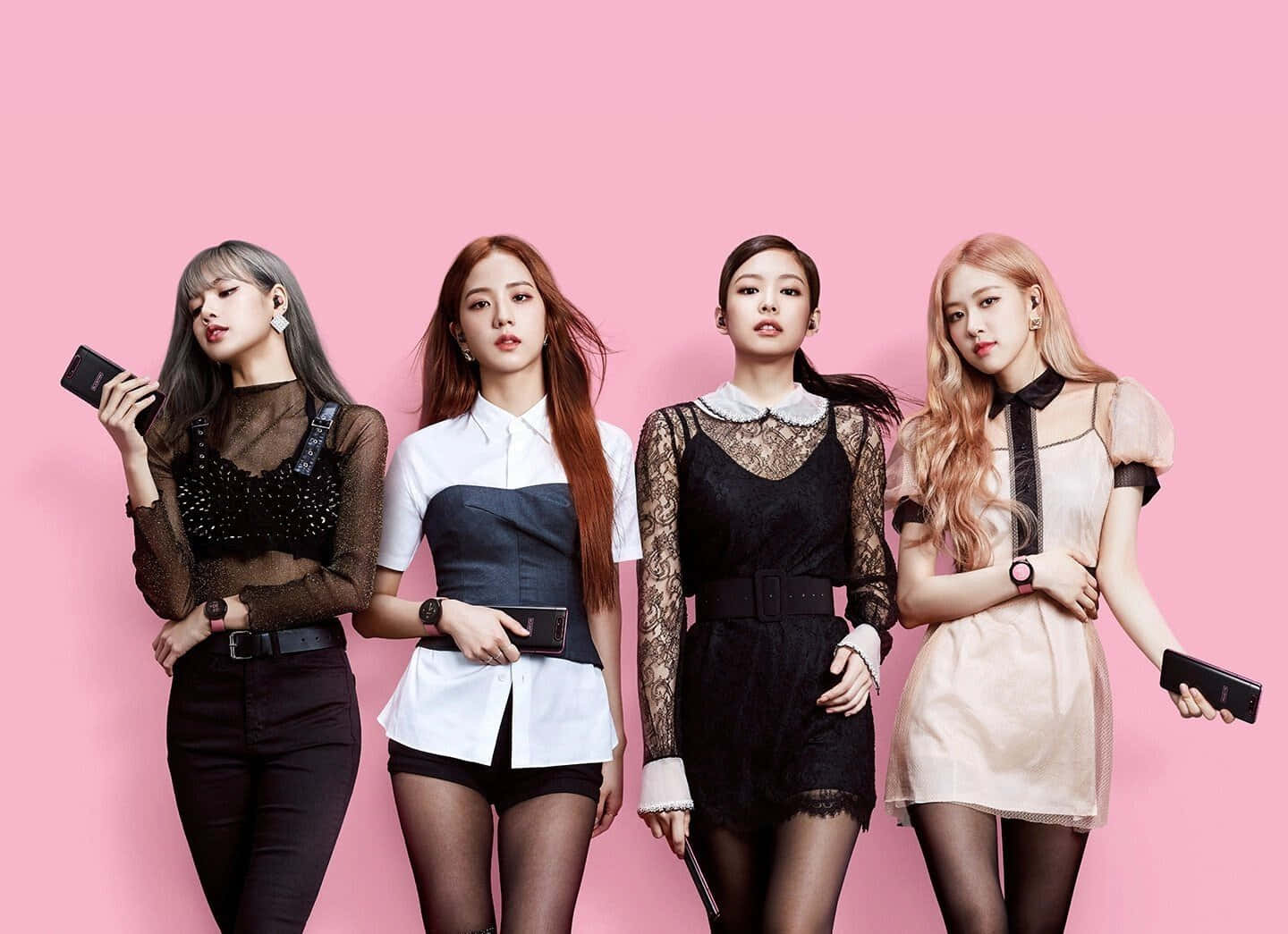 Blackpink iluminează noaptea. Fundal