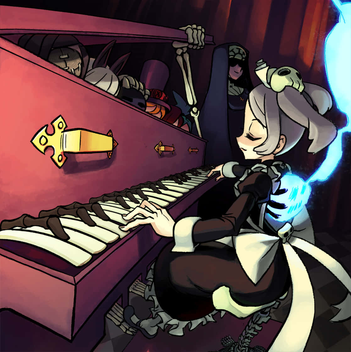 Bloody Marie din Skullgirls cântă la pian Fundal
