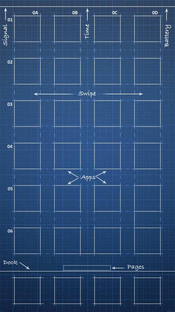 Blueprint iPhone SE Fundal