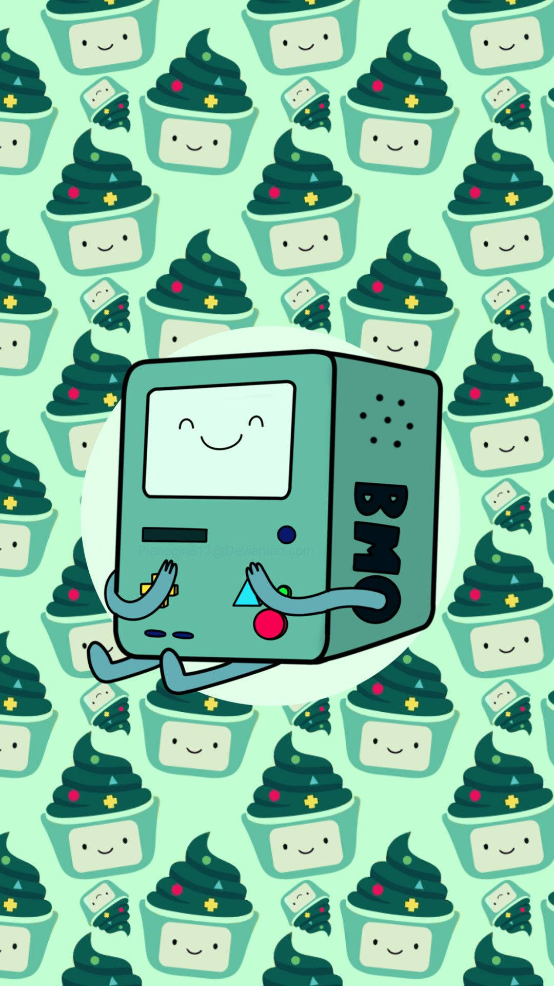 BMO verde pastel drăguț Fundal