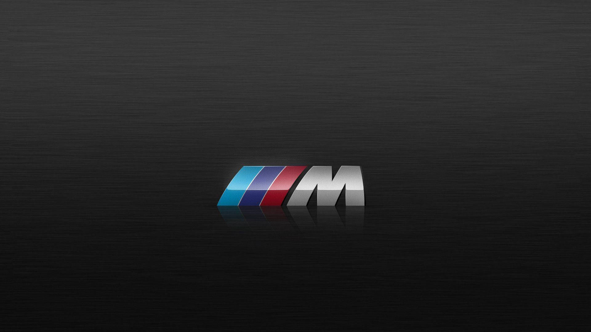 BMW M Logo Textură Lemn Neagră Fundal