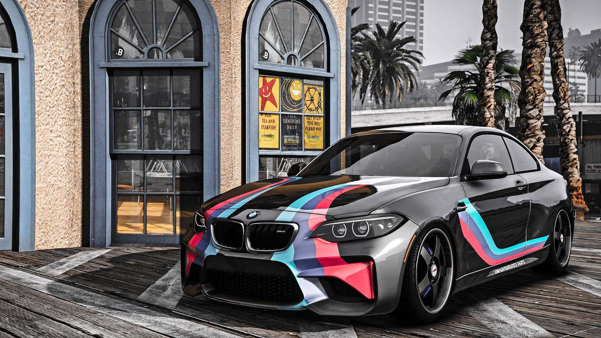 BMW M2 Negru 1920x1080 Fundal Seria M Fundal