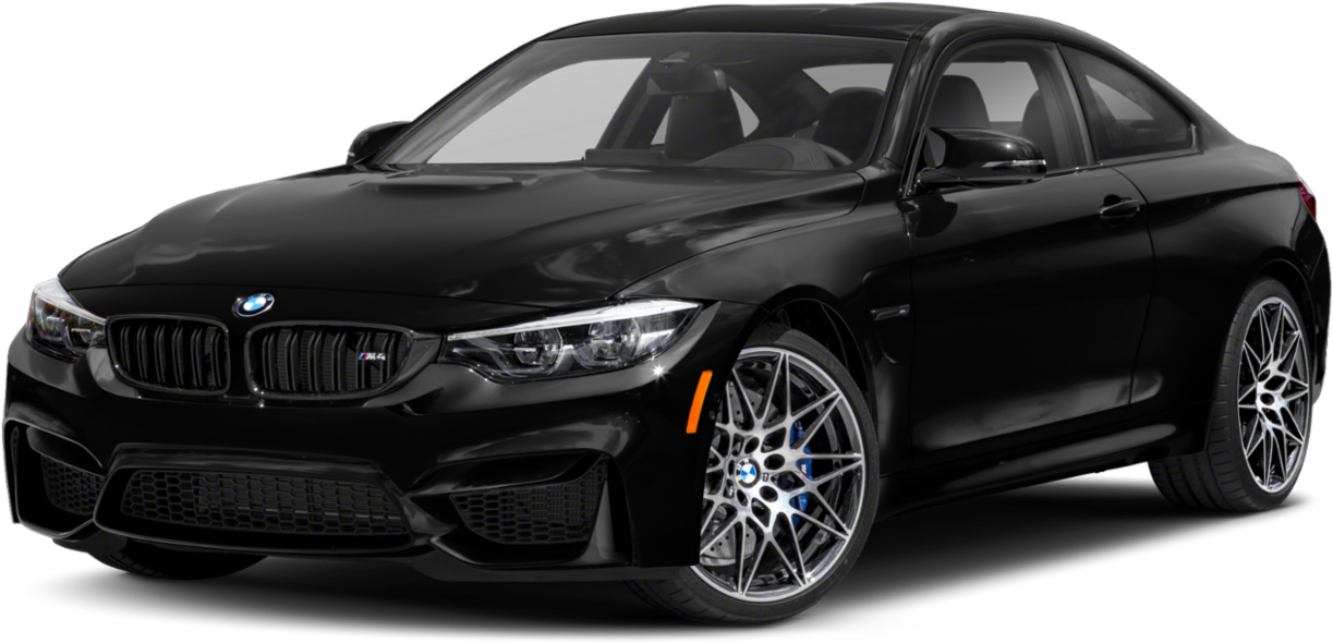 BMW M4 Coupe neagră vedere laterală Fundal