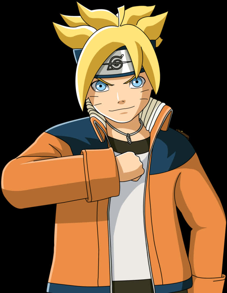 Boruto Uzumaki Poză Încrezătoare Fundal