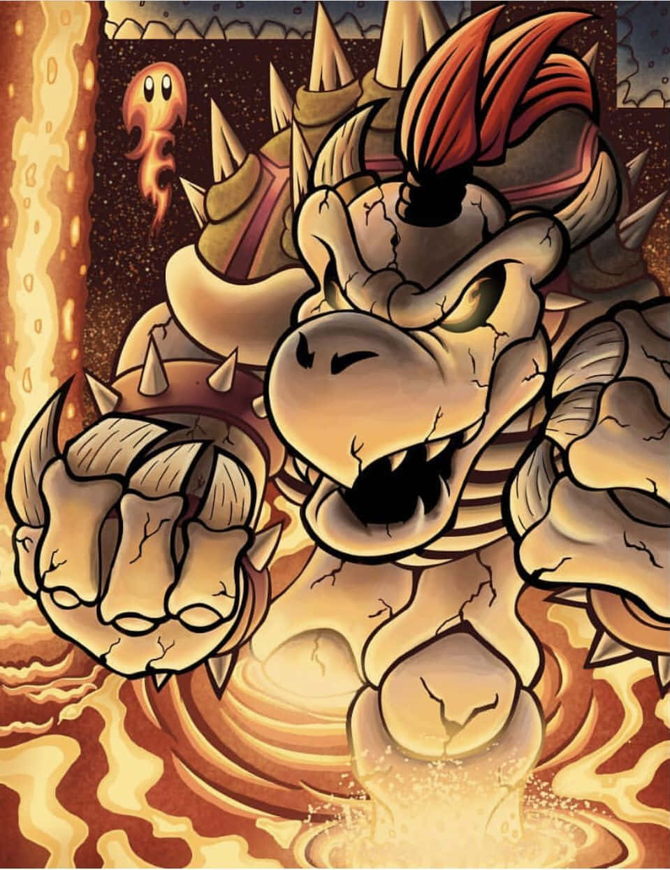 Bowser - Adversarul formidabil al lui Mario Fundal