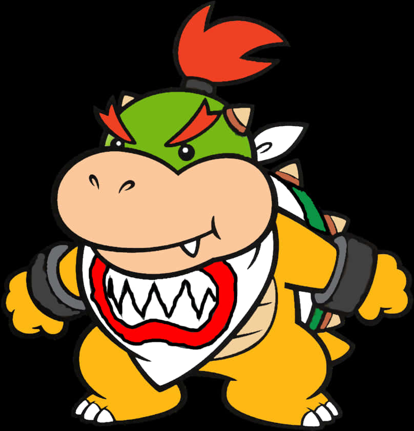 Bowser - Ilustrație cu personaj animat Fundal