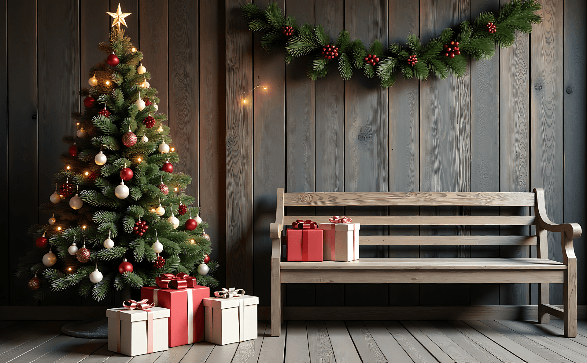 Crăciun,bancă,brad,cadouri,confortabil,sărbătoare,decor,iarnă,acasă,ornamente,pin,celebrare,festiv,lumini,interior