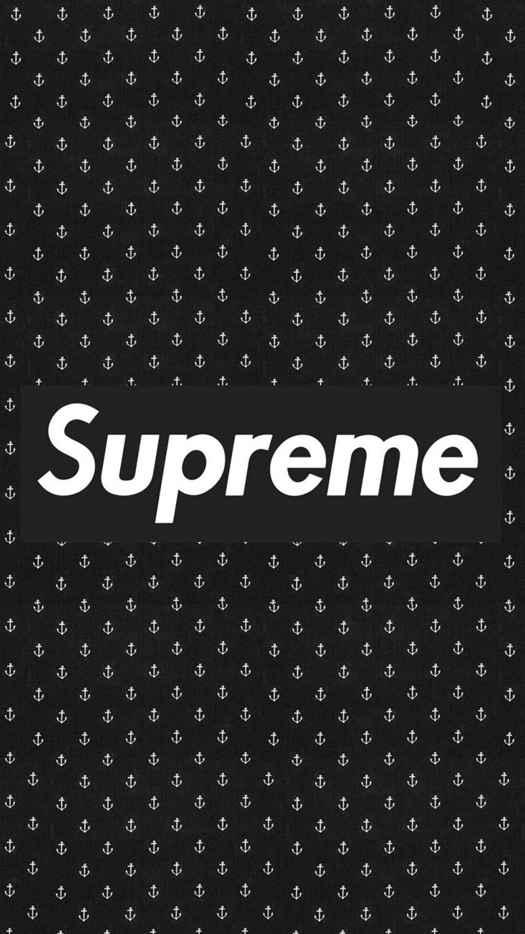Supreme Brand în alb și negru Fundal