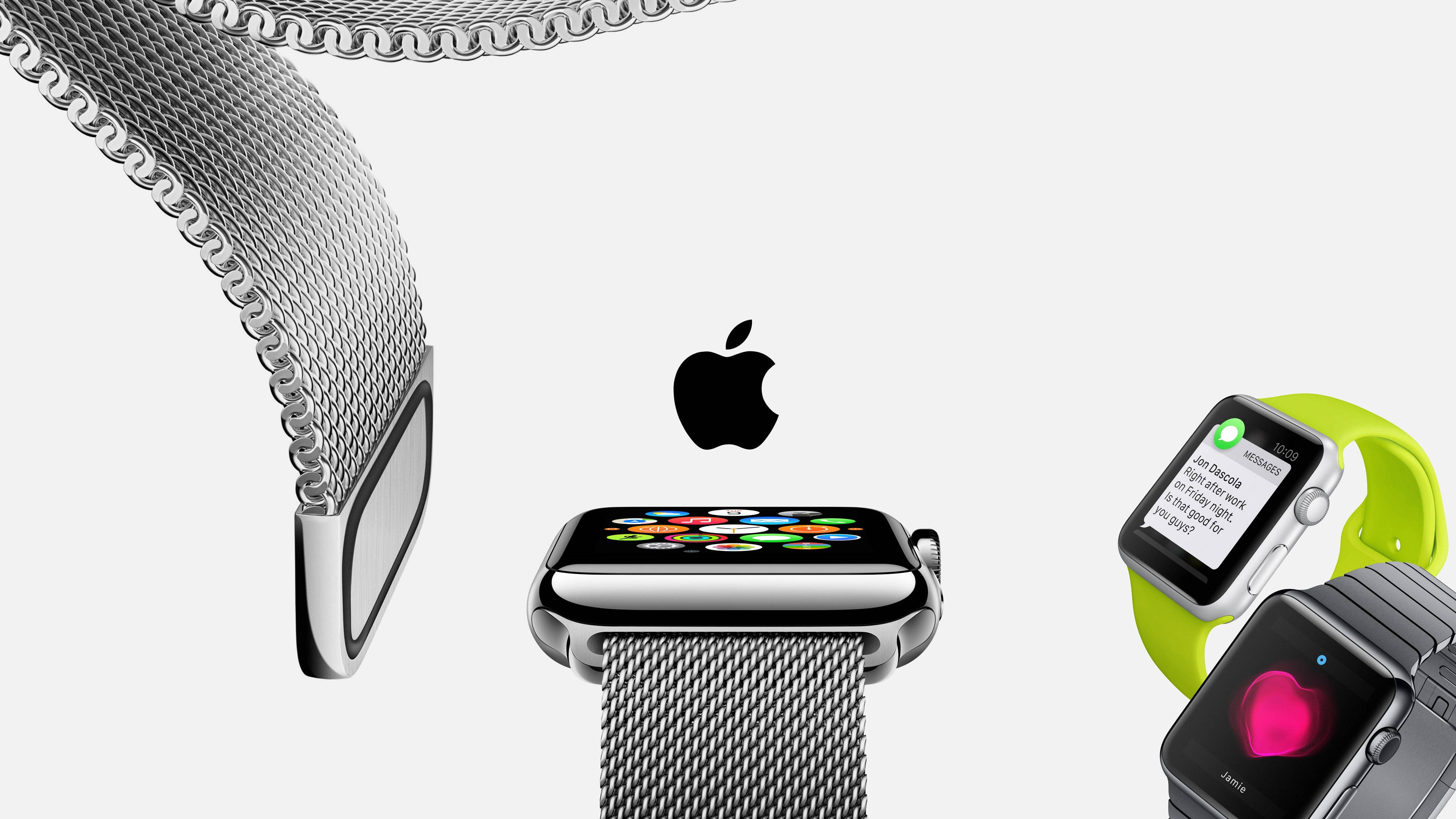 Bratara din plasa metalica cromata pentru Apple Watch Fundal