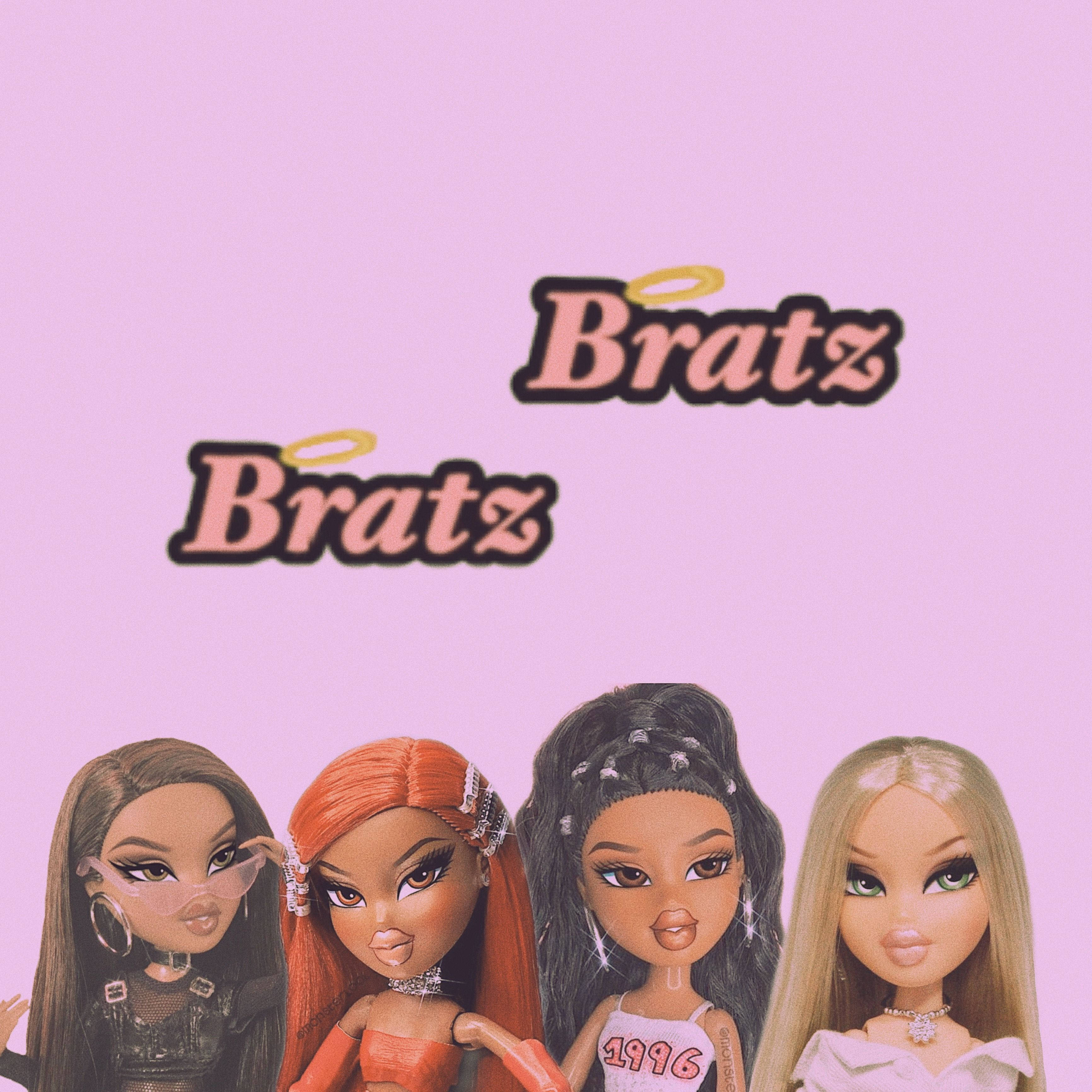 Bratz Aesthetic Squad în Roz Fundal