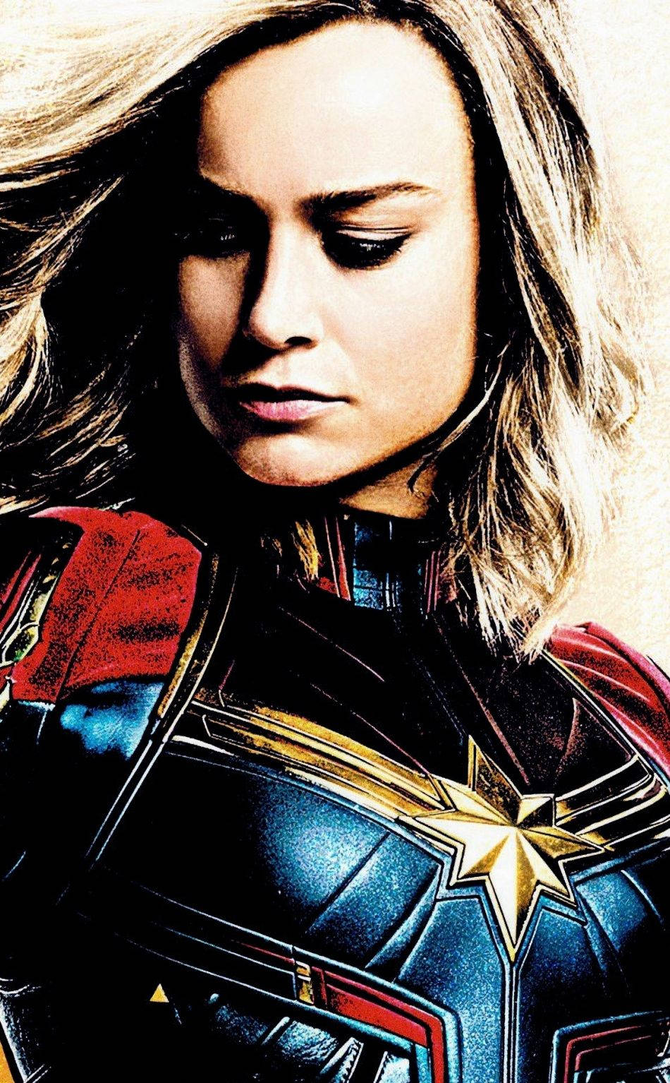 Brie Larson Captain Marvel iPhone Fundal