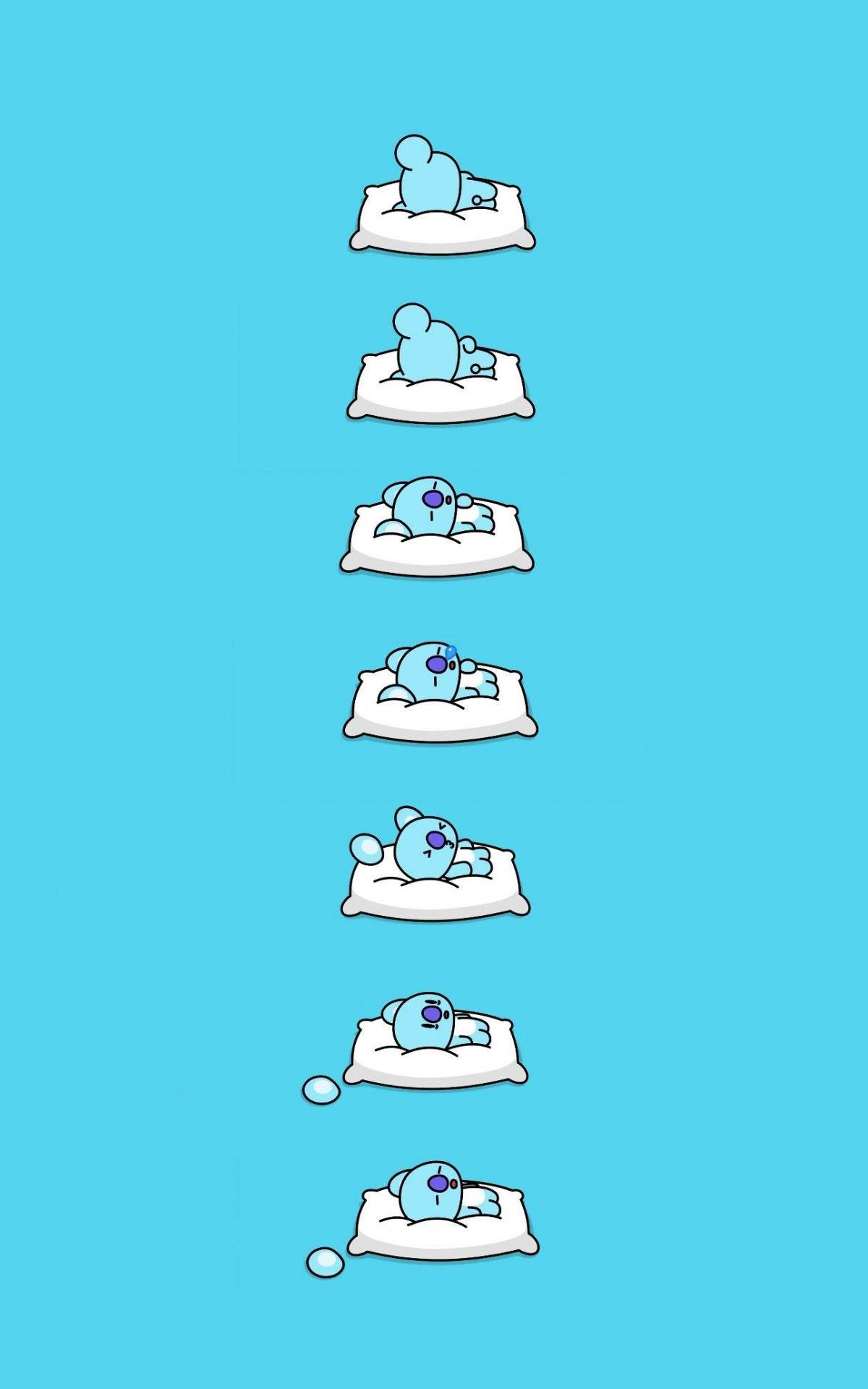 BT21 Koya Drăguț Dormind Fundal
