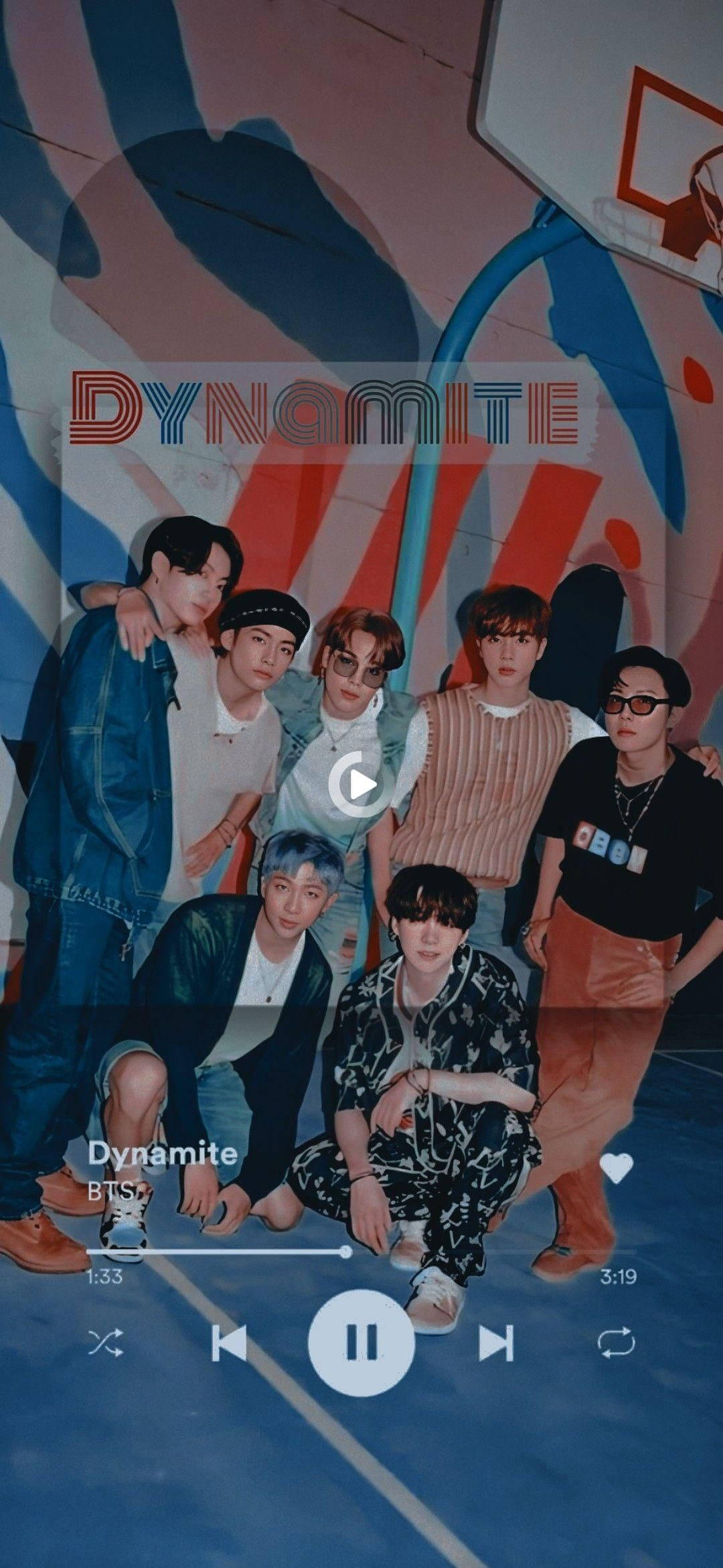 BTS 2021 Dynamite Redând Fundal