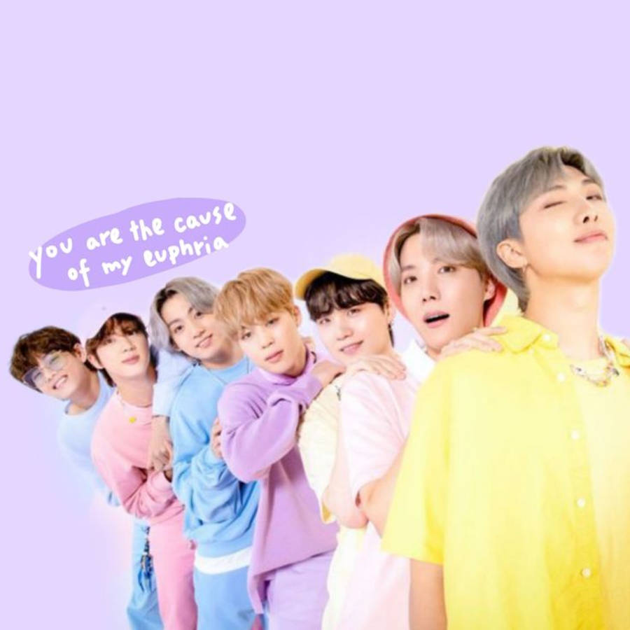 BTS Colorat și Drăguț Estetic Fundal