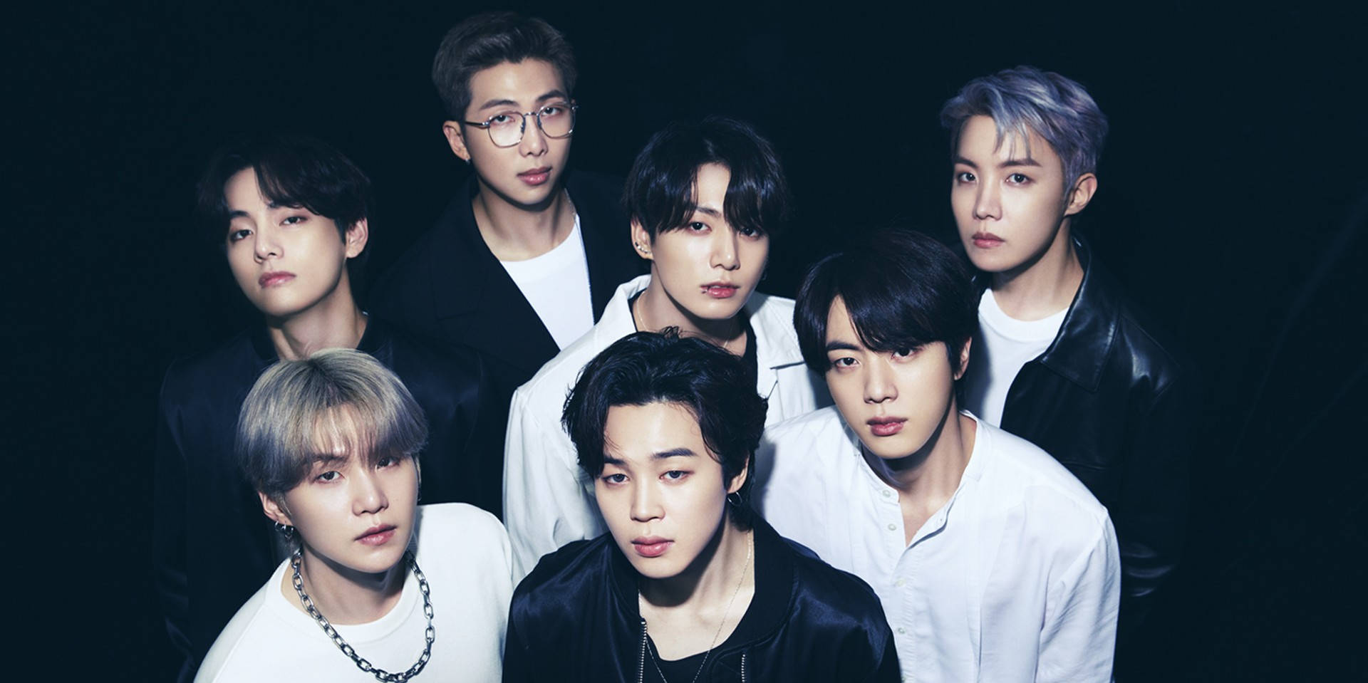 BTS Desktop Wallpaper Alb-Negru Fundal