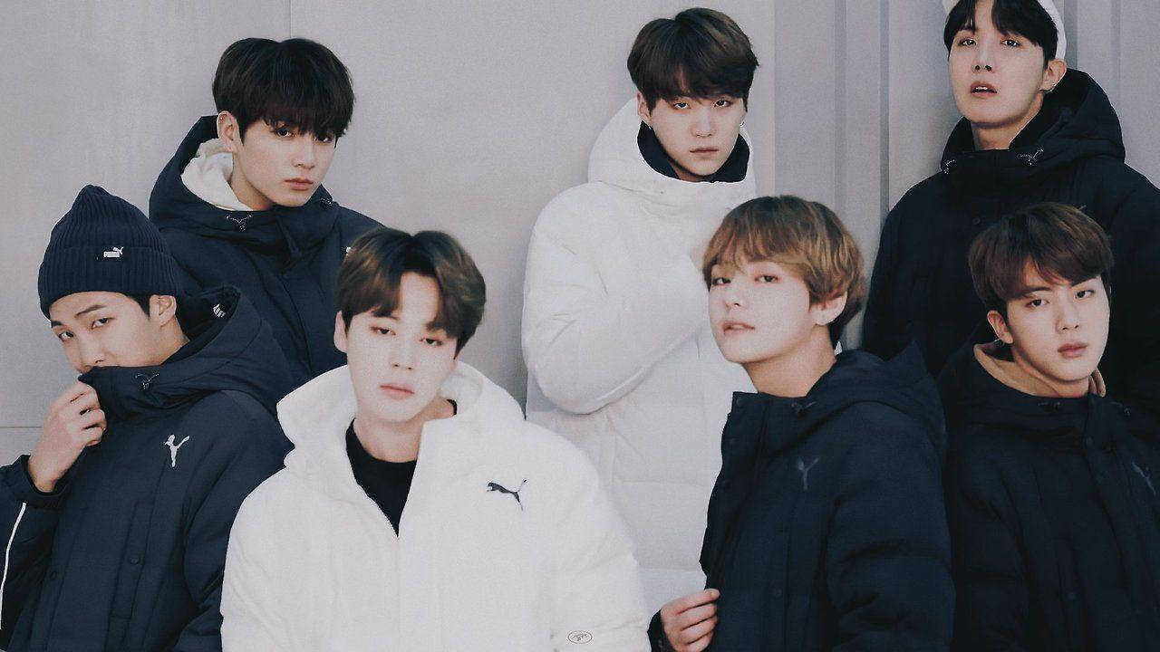 BTS Drăguț în Geci Groase Fundal