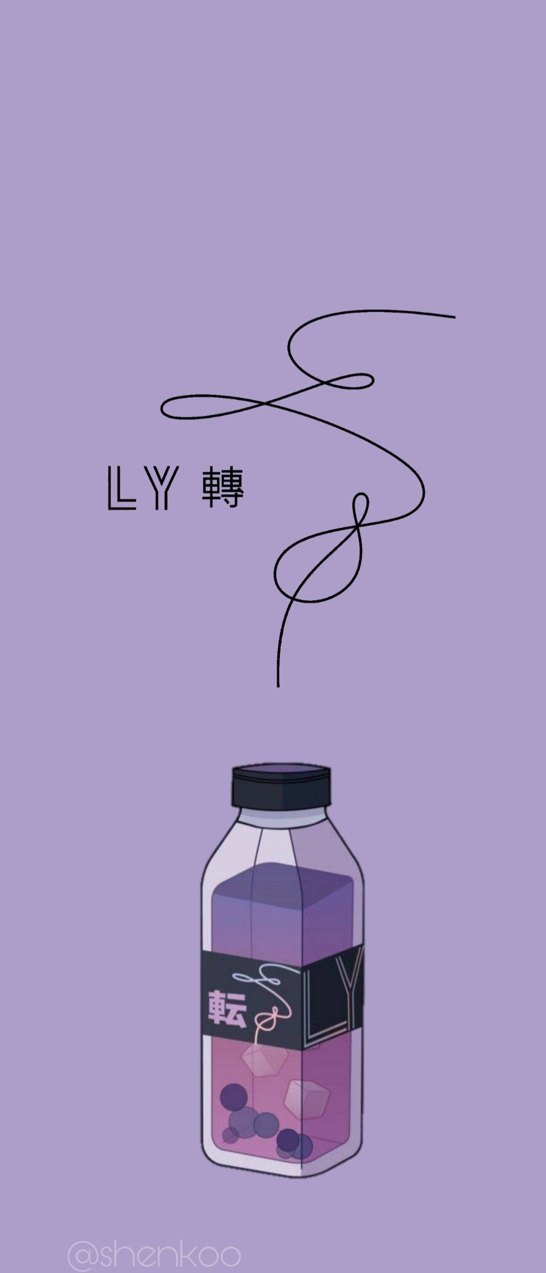 BTS Aesthetic Love Yourself Purple Fundal