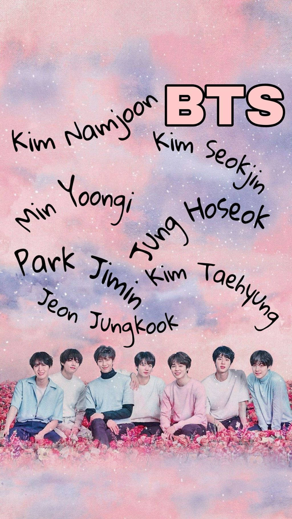 BTS estetic pe trandafiri Fundal