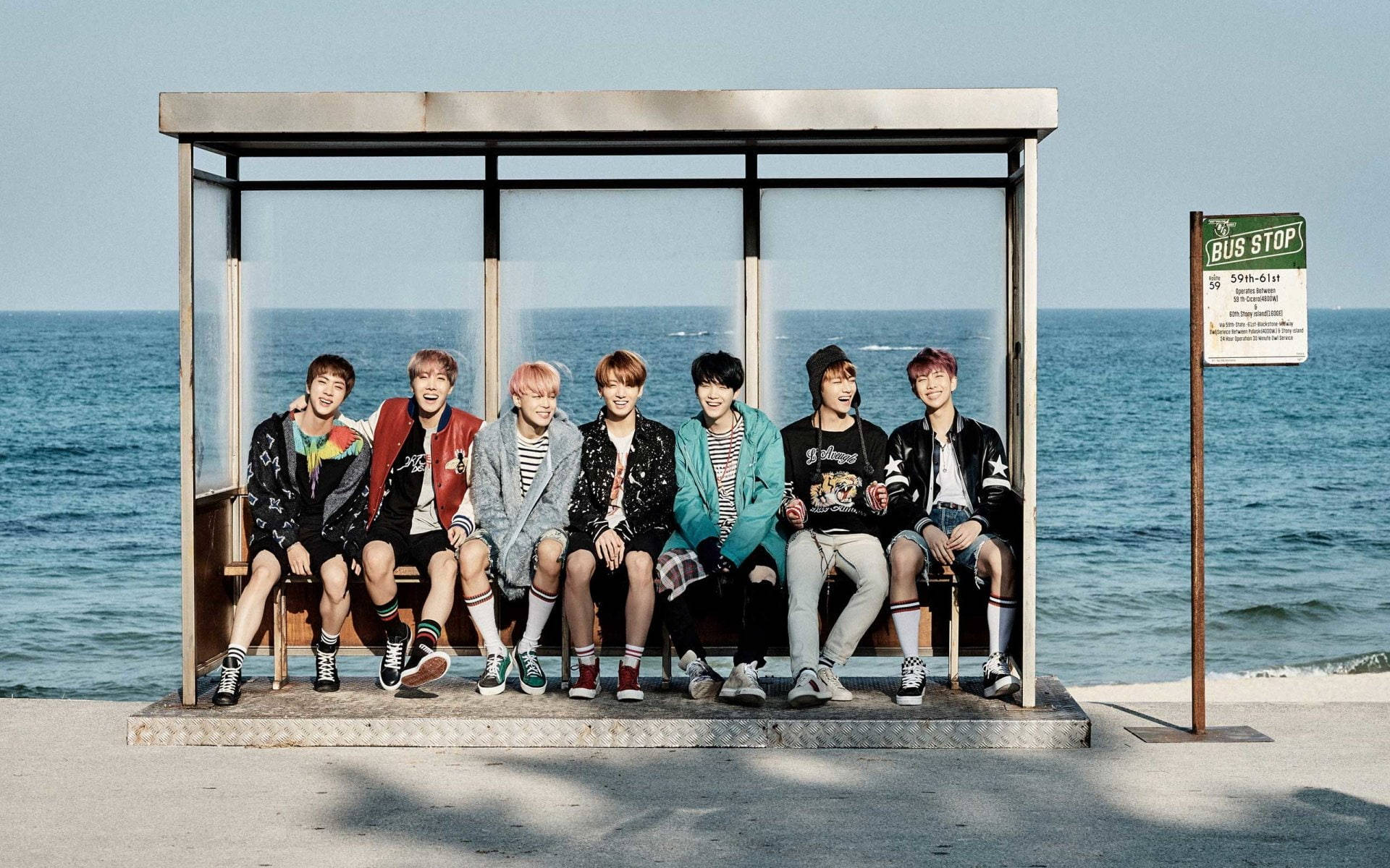 BTS Foto de grup YNWA Fundal