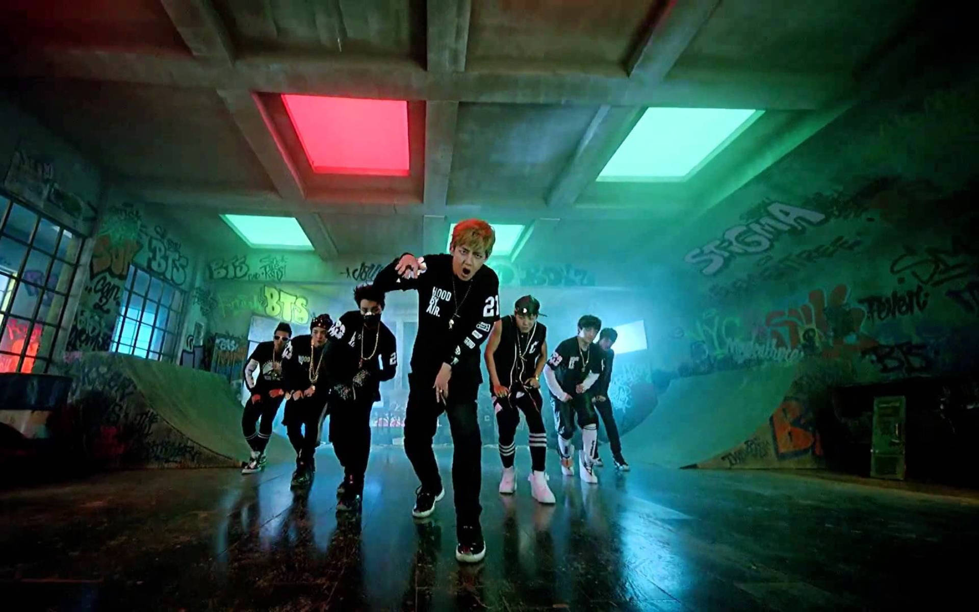 BTS Fotografie de grup No More Dream Fundal