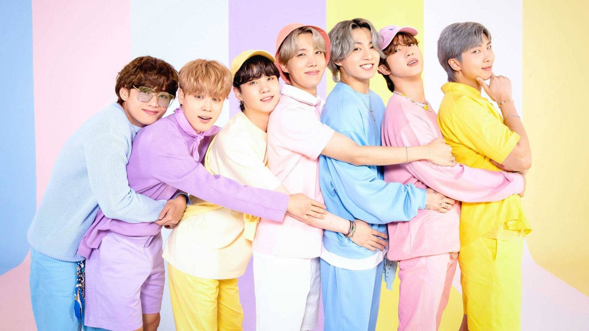 BTS lanțul îmbrățișărilor fundal de desktop Fundal