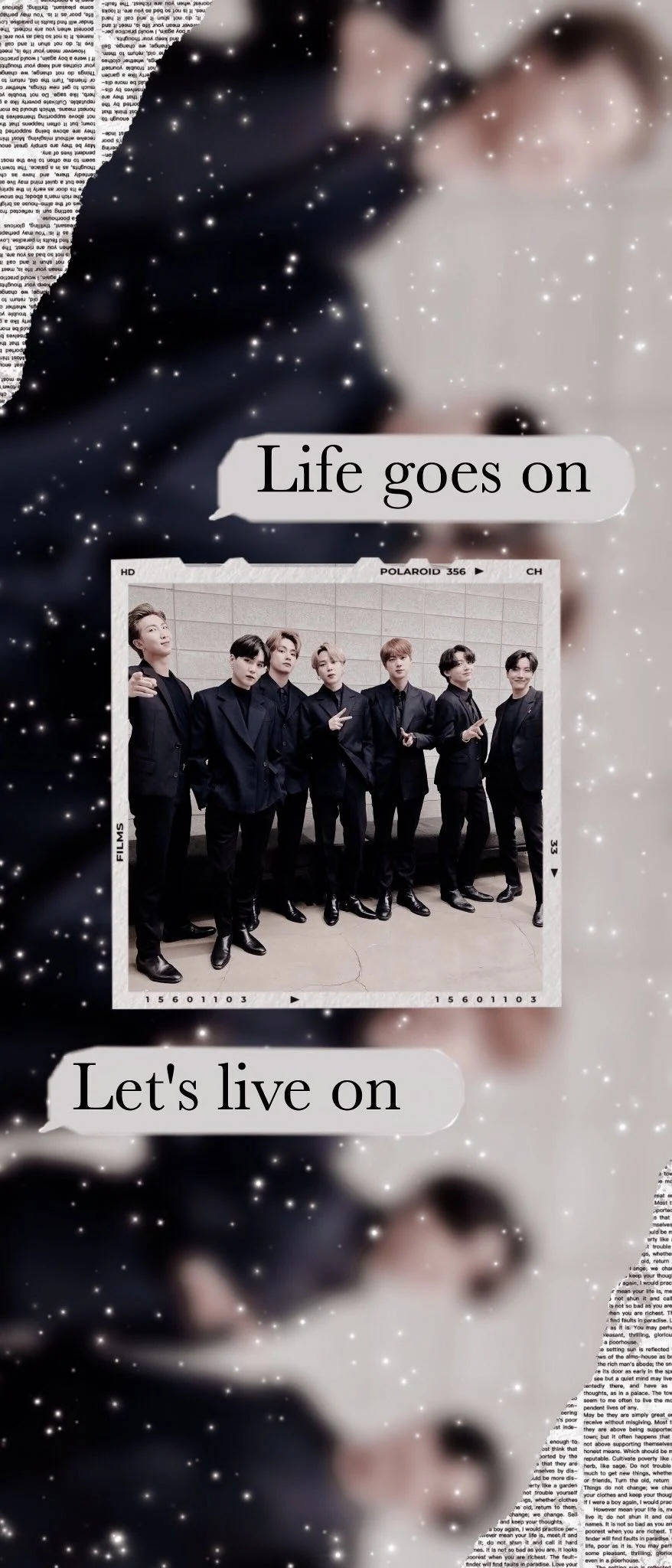 BTS Life Goes On Baloane de Vorbire Fundal