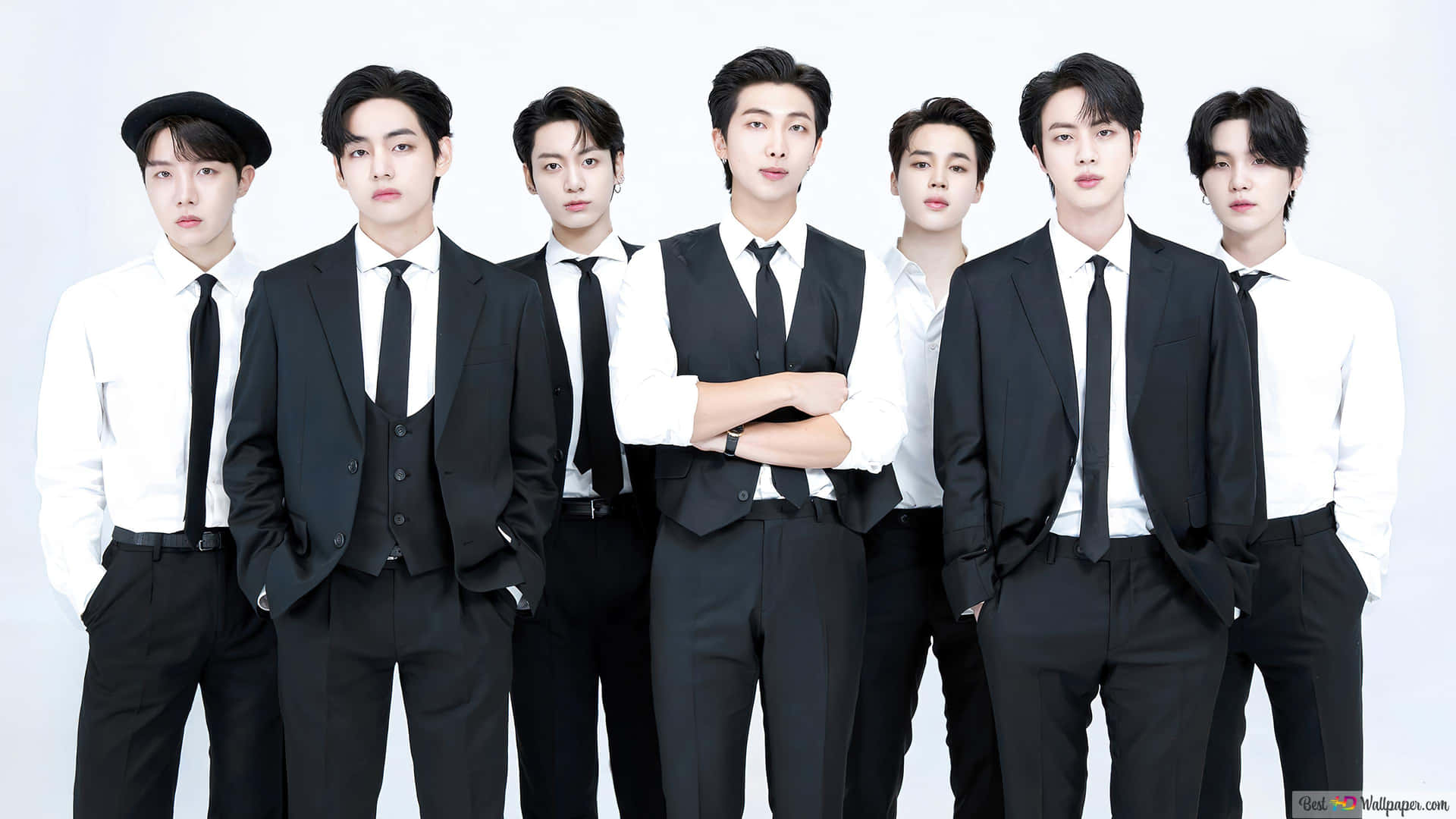 BTS Photoshoot Alb-Negru Formal Fundal