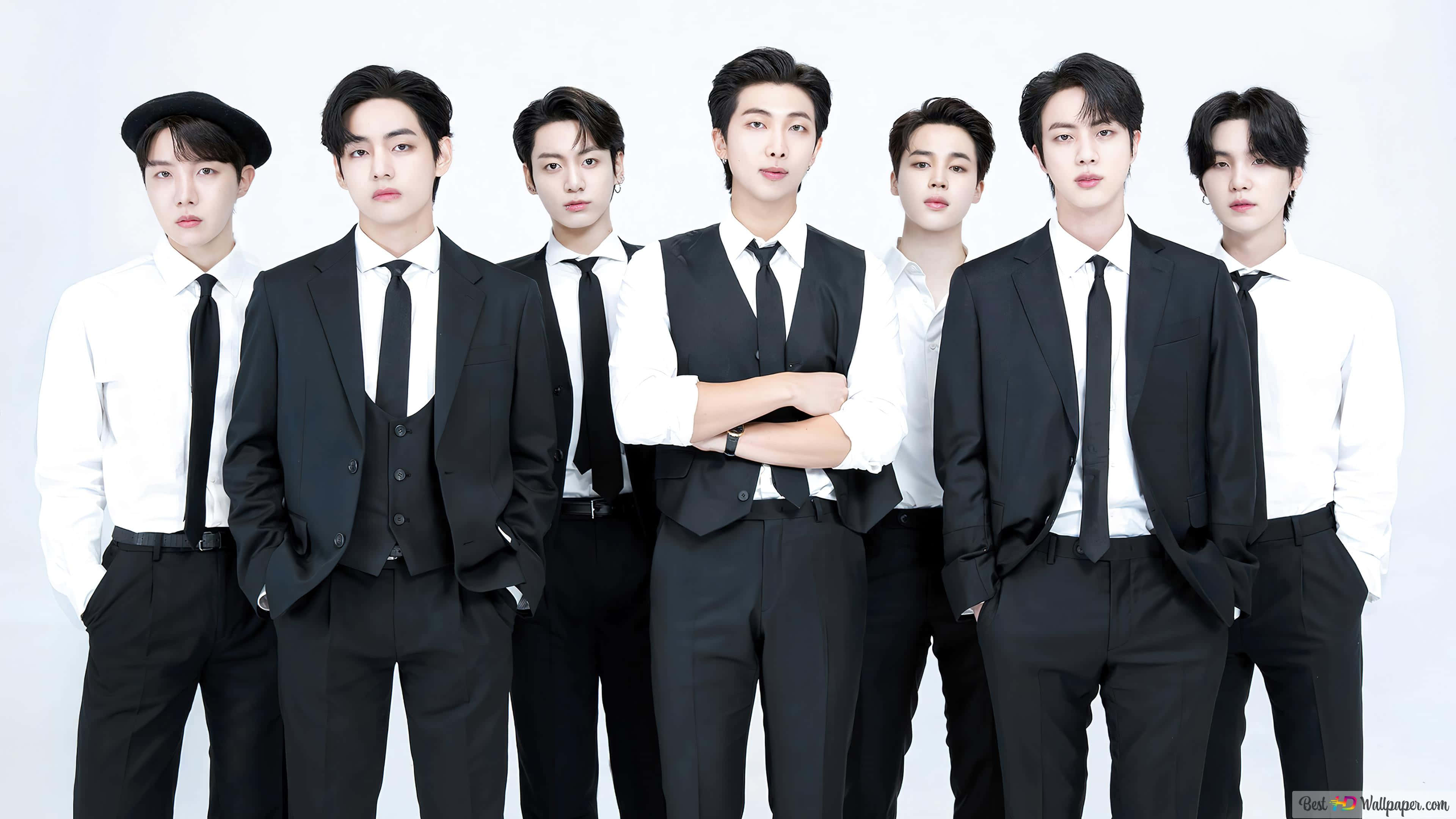BTS Photoshoot Alb-Negru Formal Fundal