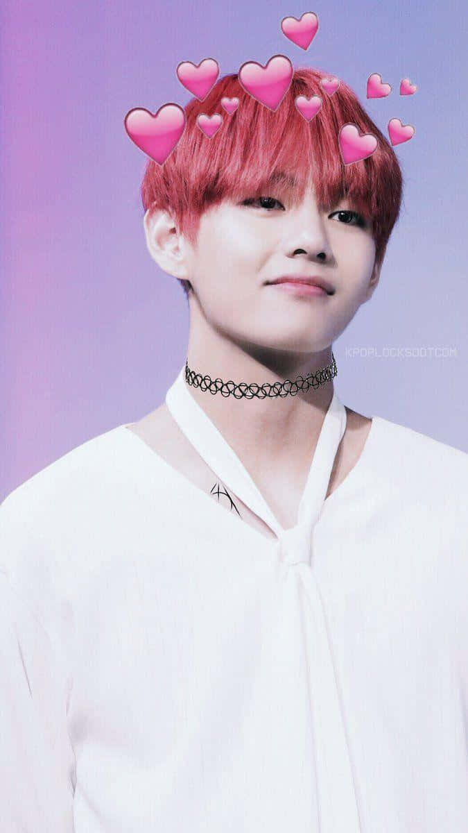Bts V arată elegant și pozează pentru cameră Fundal