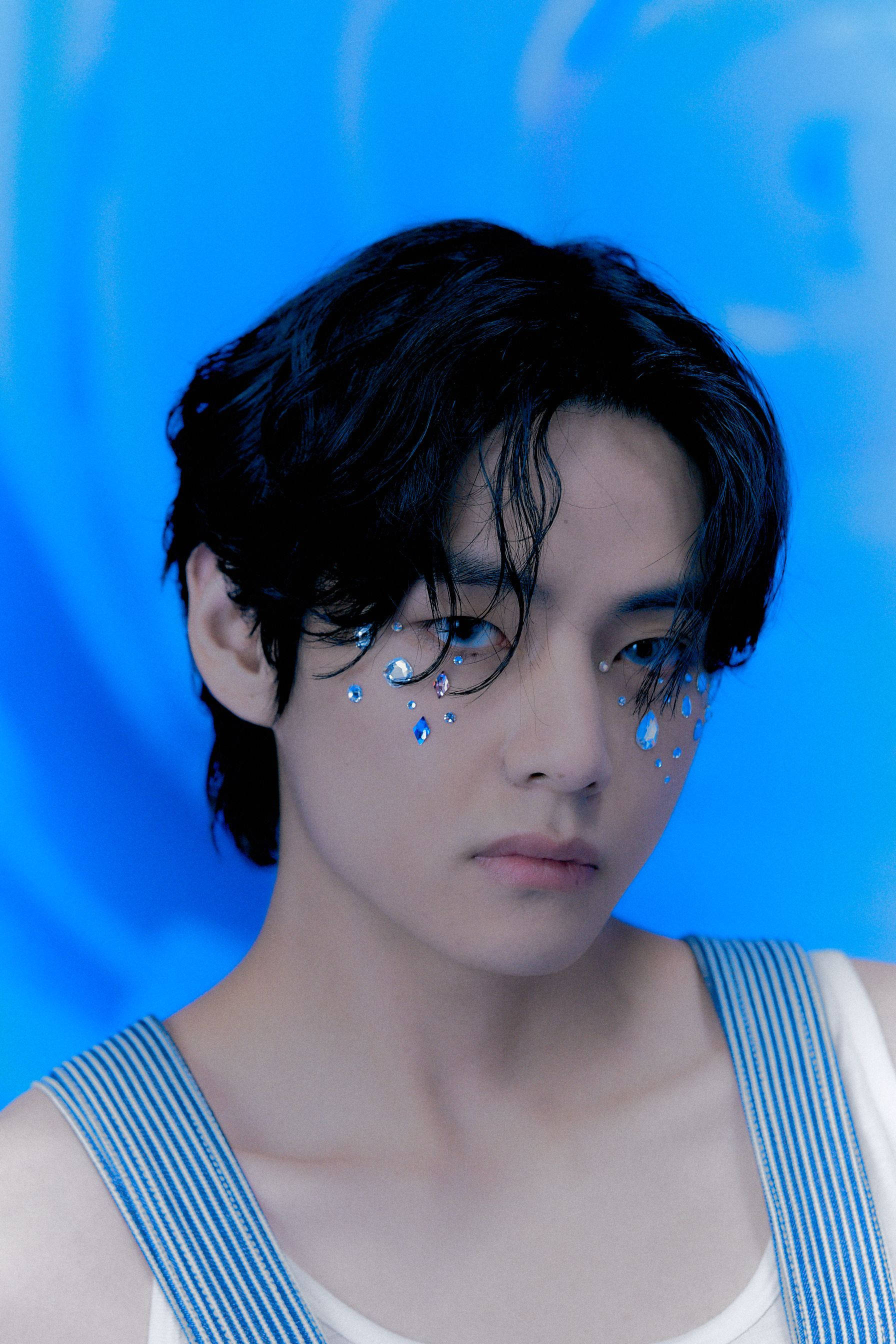 BTS V Autocolante cu Cristale Fundal