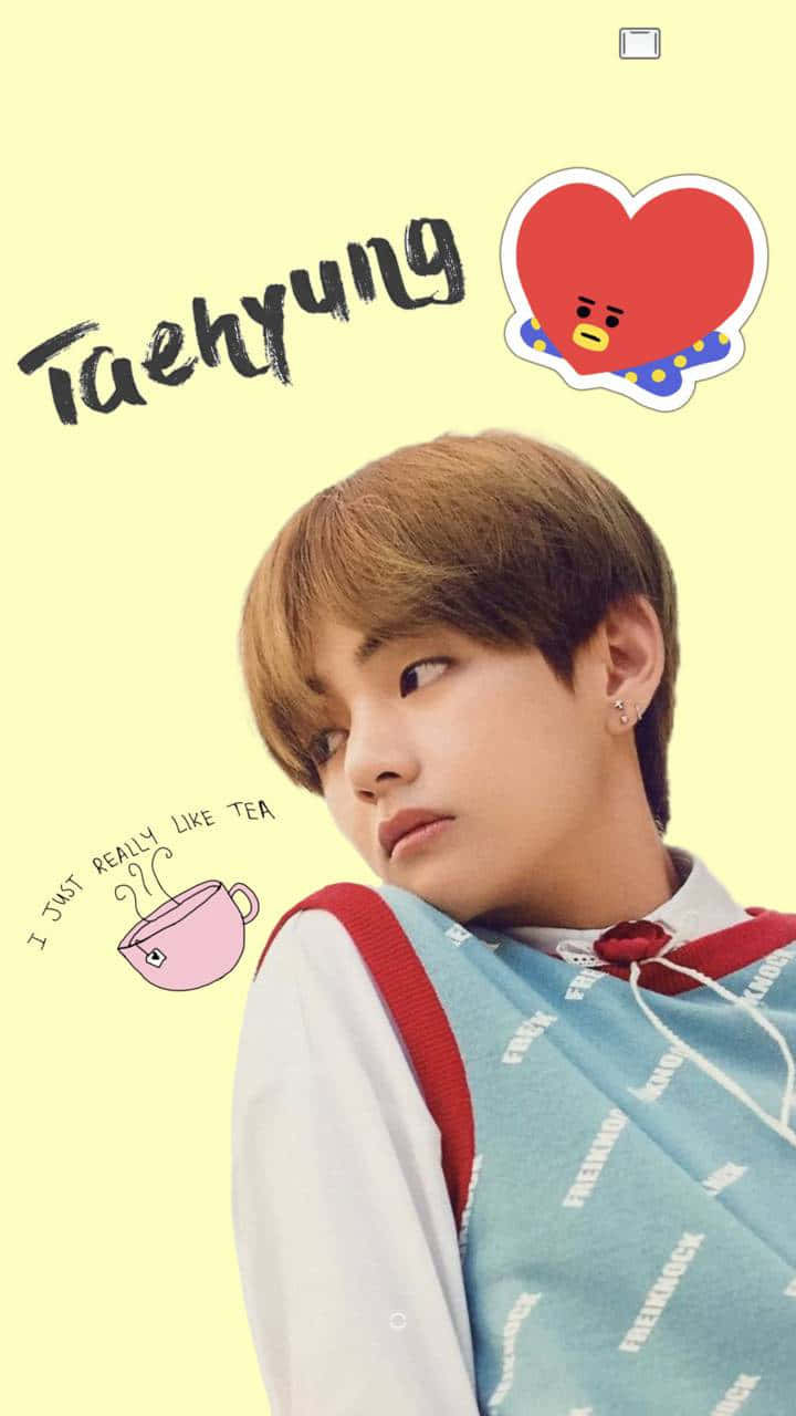 BTS V făcând o declarație Fundal