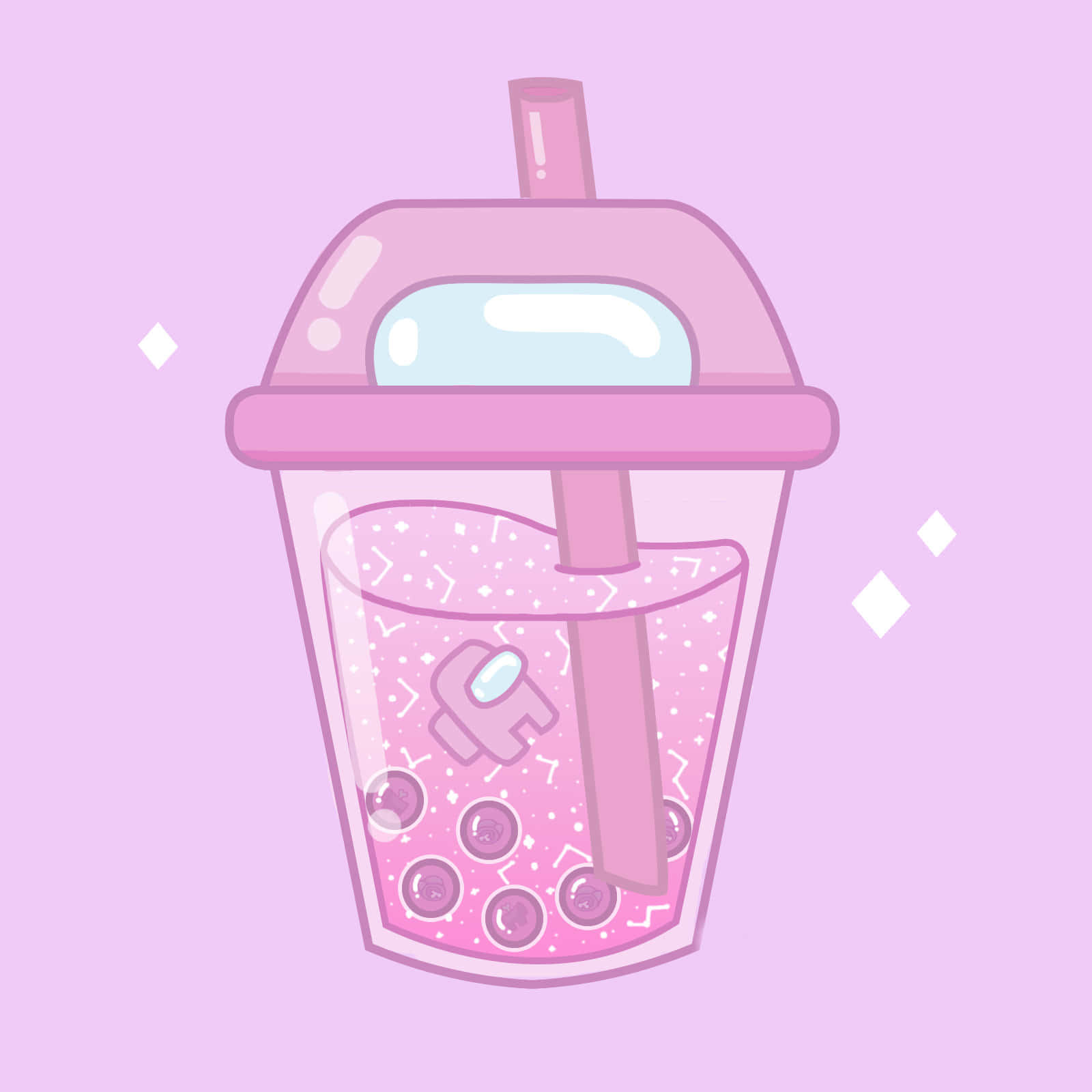 bubble tea cu pai și pai Fundal