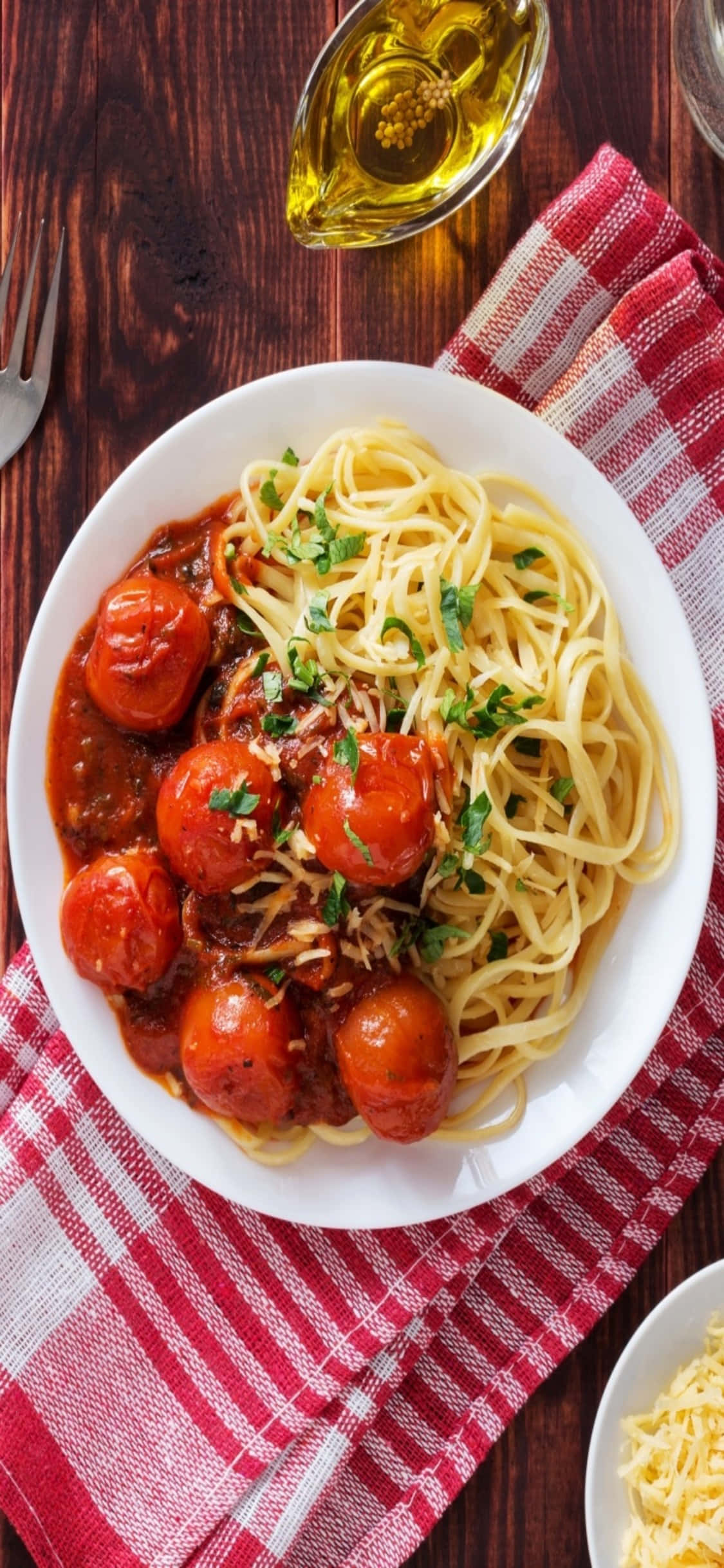 Bucăți Mari de Roșii Fundal iPhone X Pasta Fundal