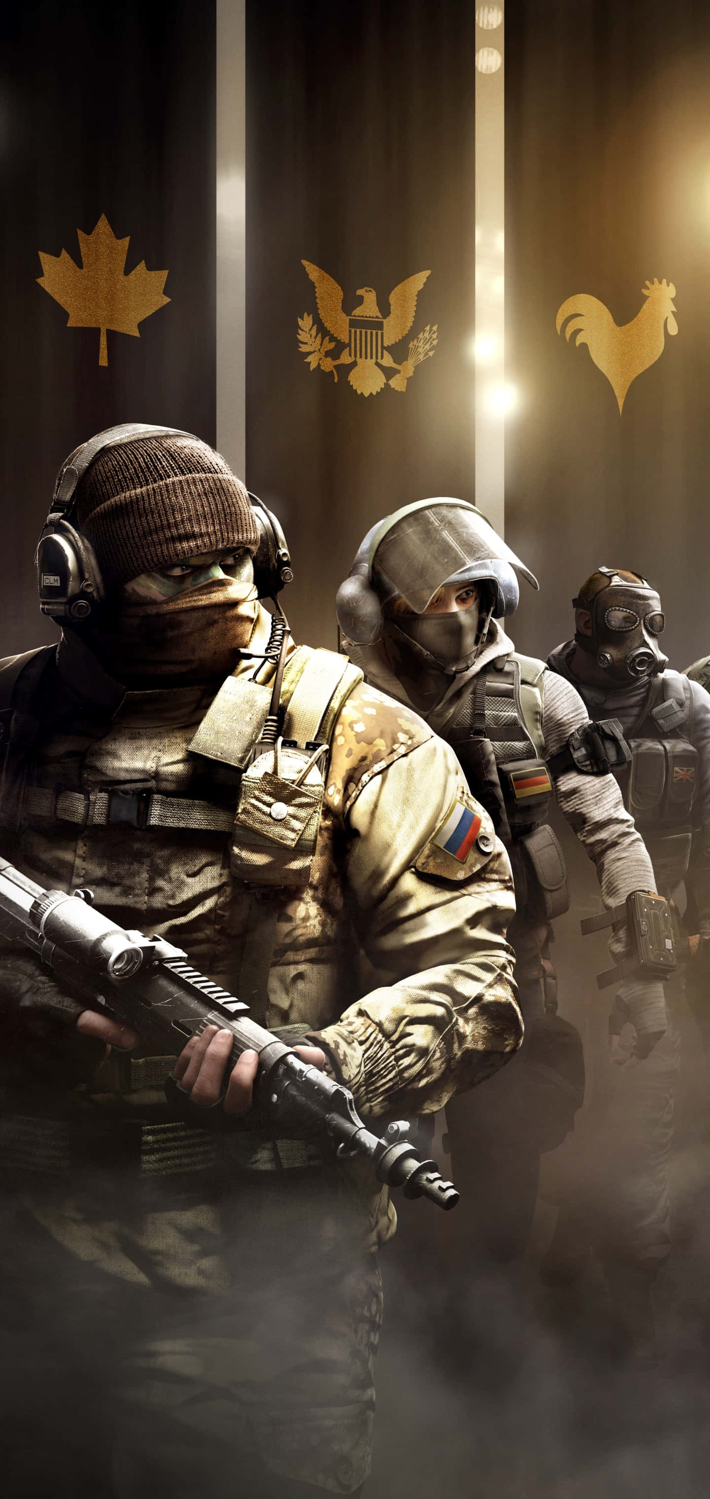 Bucură-te de efecte vizuale superbe și acțiune multiplayer intensă cu Android Rainbow Six Siege Fundal