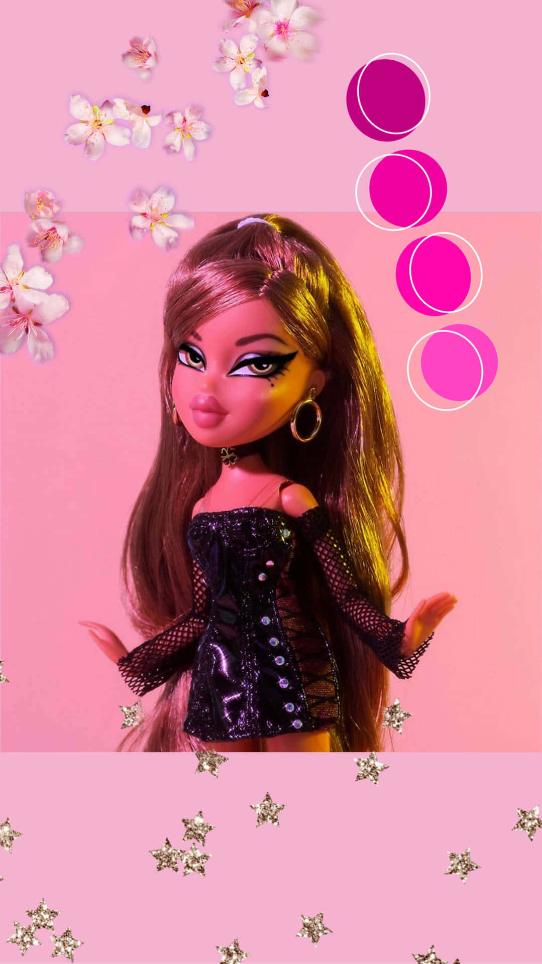 Bucură-te de estetica colorată a păpușilor Bratz Fundal