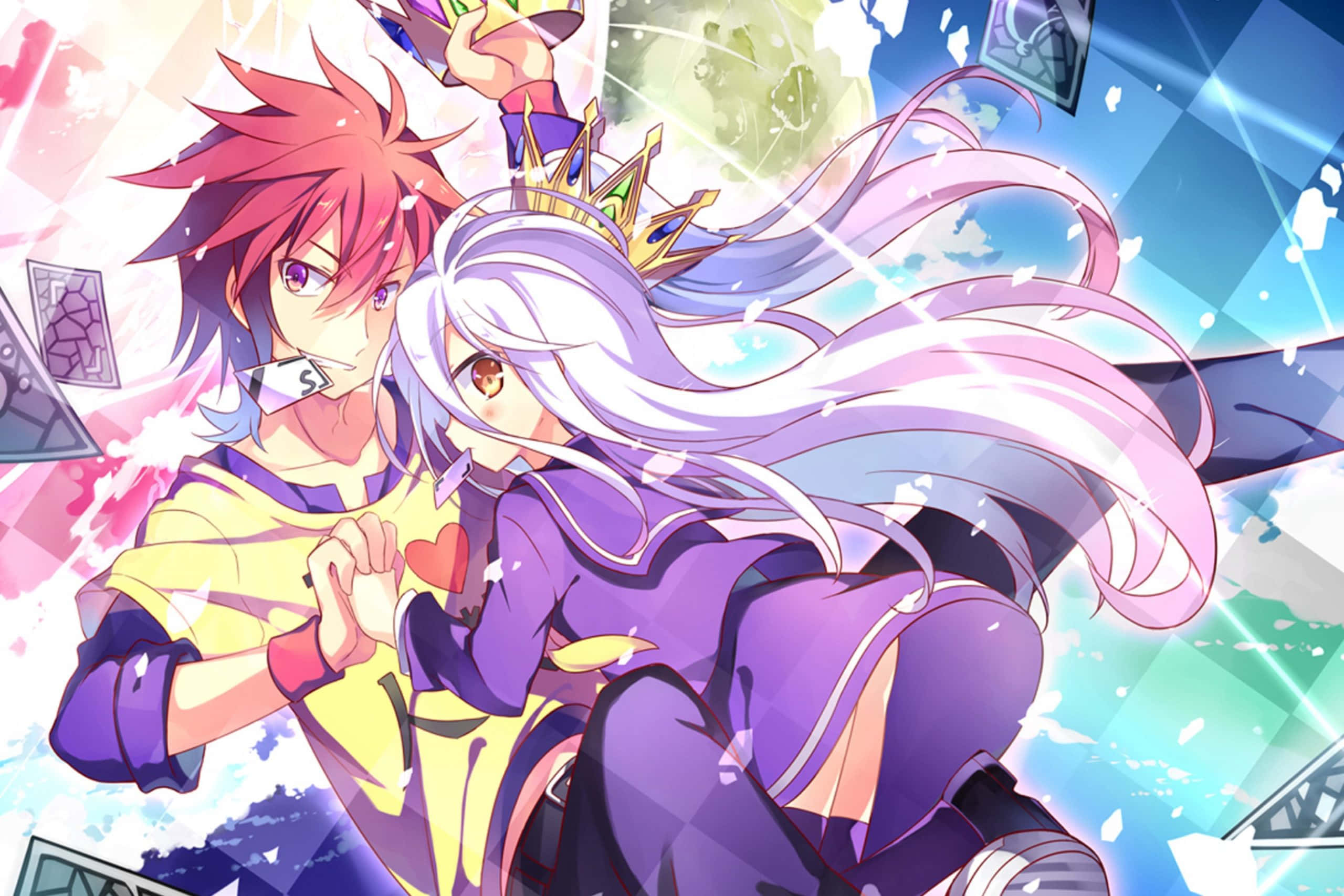 Bucură-te de experiența unică și palpitantă No Game No Life Fundal