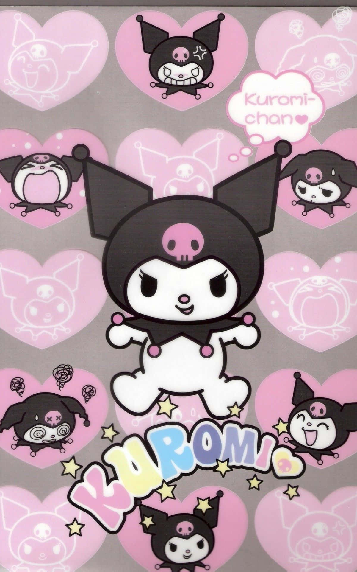 Bucură-te de Kuromi iPhone, alegerea perfectă pentru cei care iubesc adorabilul personaj Hello Kitty. Fundal