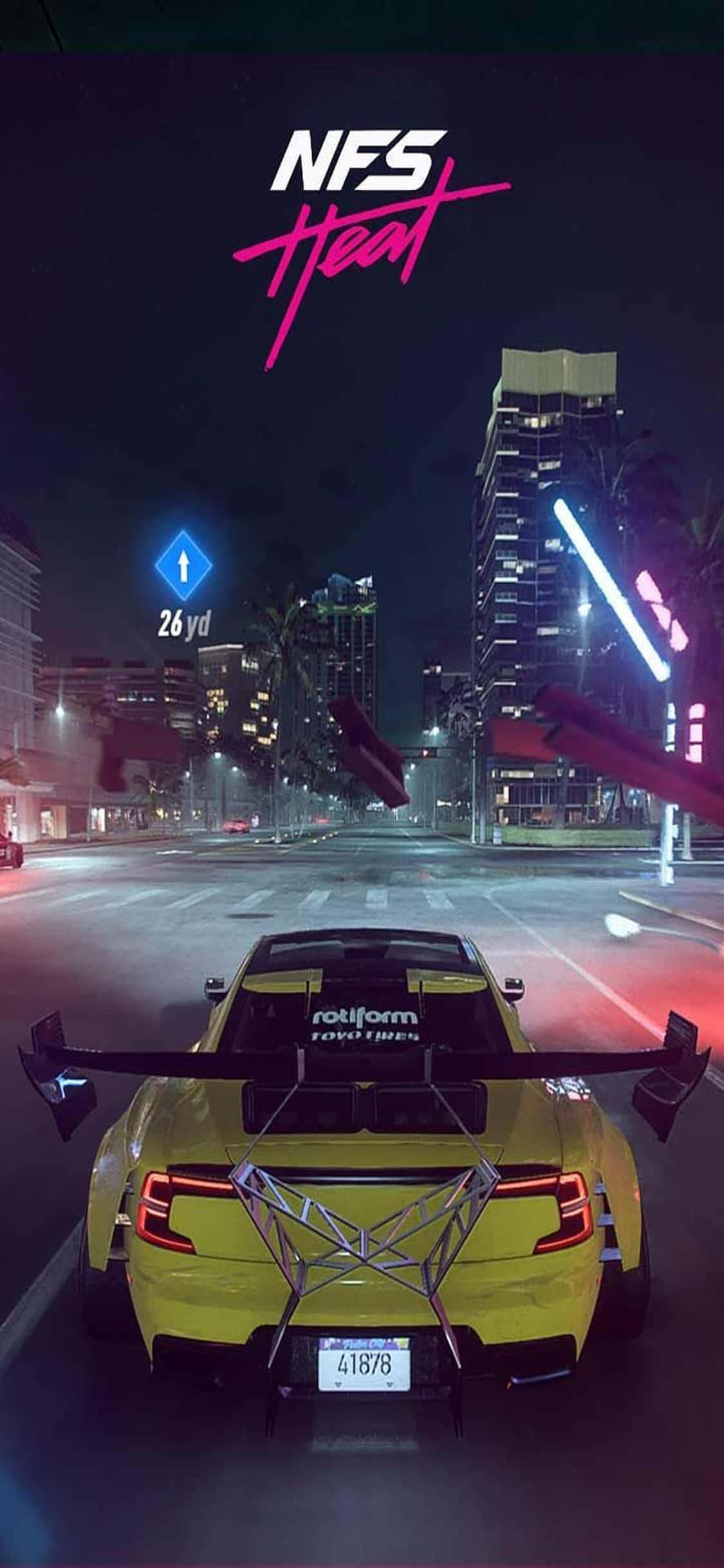 Bucură-te de o plimbare electrizantă cu Need for Speed Heat pe iPhone Xs Fundal