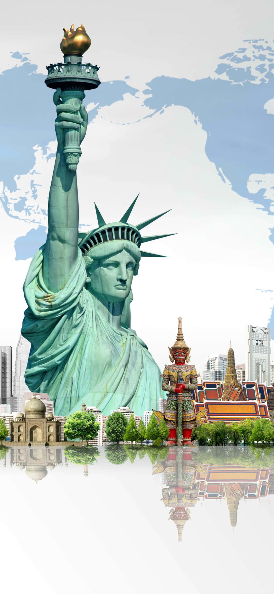 Bucură-te de orizontul New York-ului cu elegantul nou iPhone X Fundal