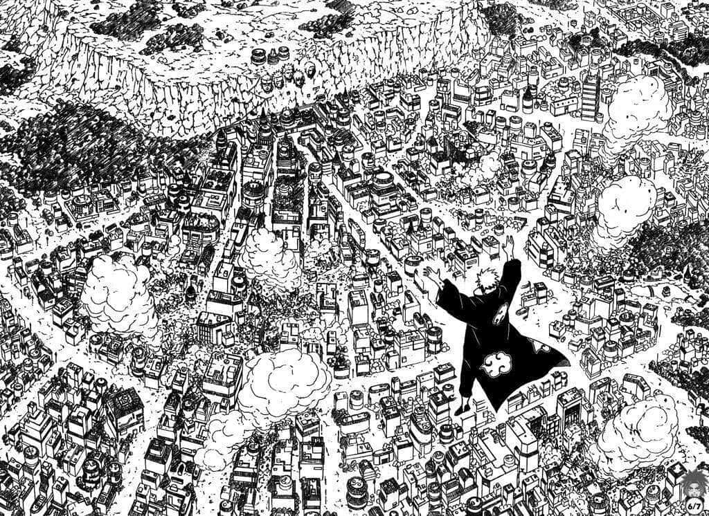 Bucură-te de priveliștile frumoase ale unui Panel Manga Fundal