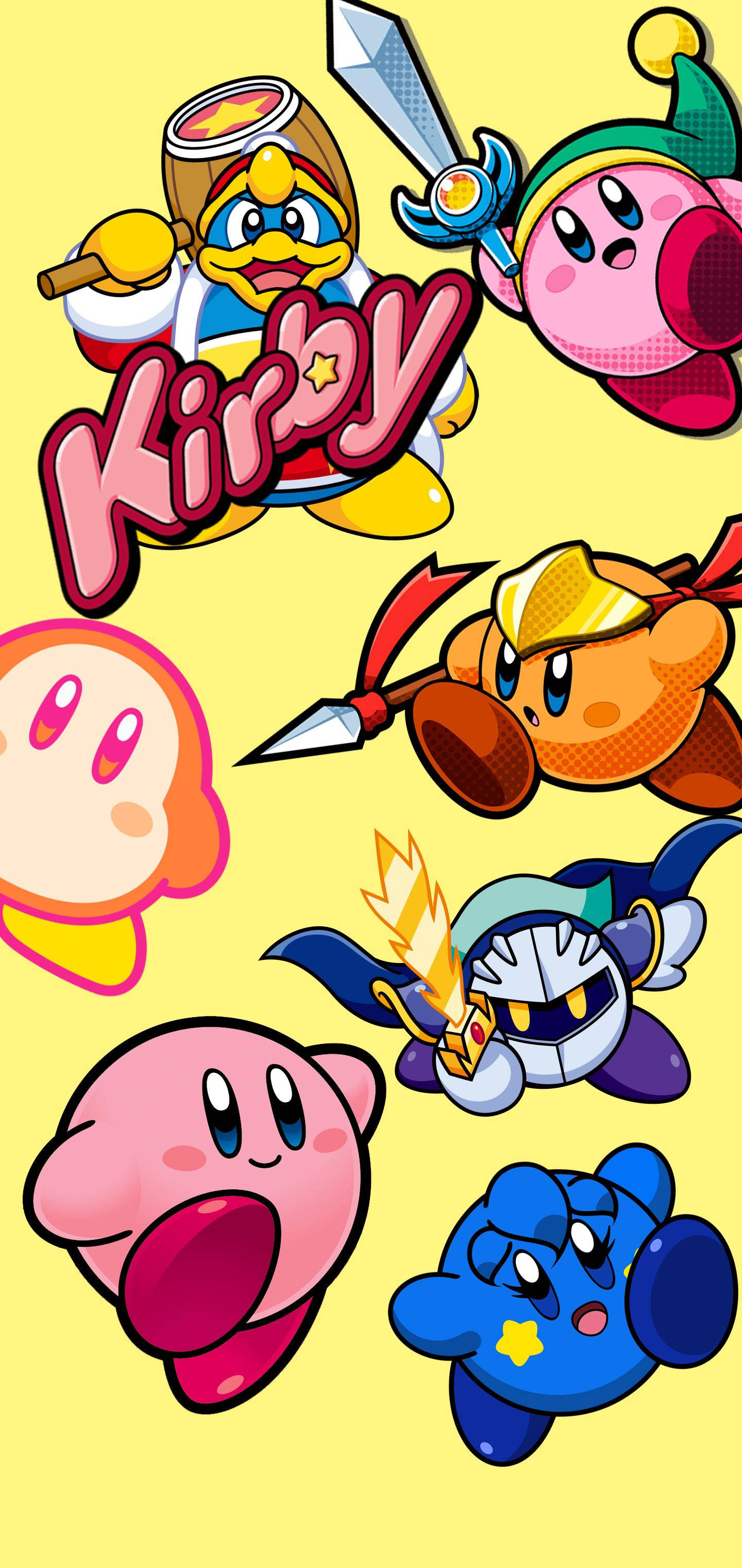 Bucurându-se de Vremuri Distractive: Kirby și Prietenii Săi Fundal