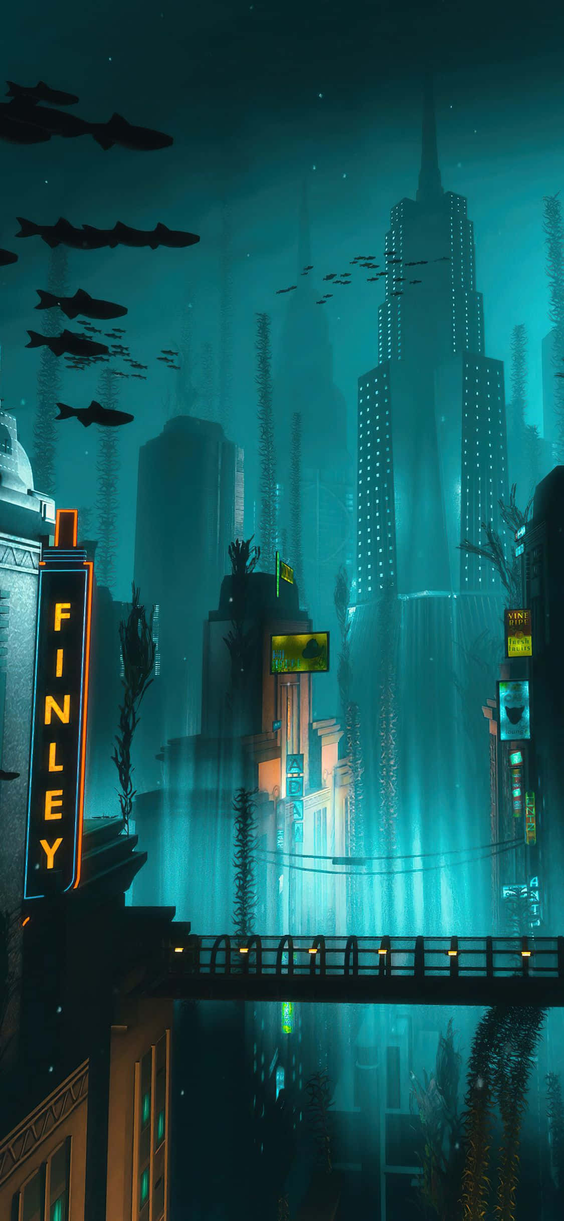 Bucurați-vă de Grafica 4K Uimitoare a Bioshock pe iPhone Fundal