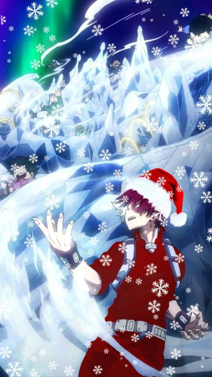 Bucurie de Crăciun cu un twist - stil anime! Fundal