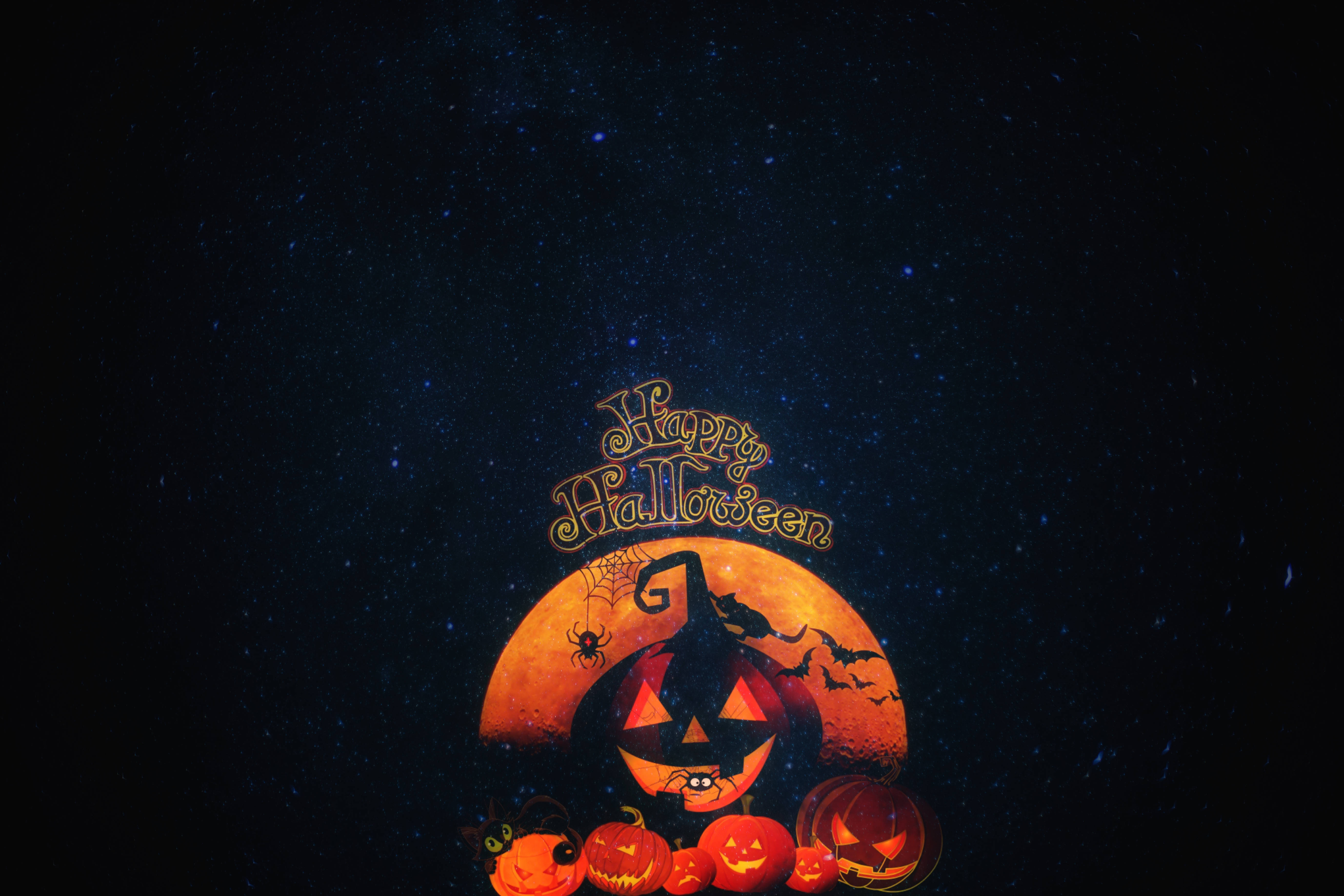 Bucurie de Halloween cu Dovleci Fundal