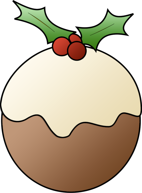 Budincă de Crăciun Clip Art Fundal