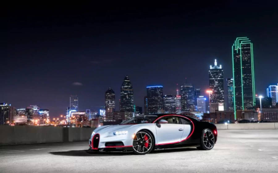 Bugatti Chiron alb 4K Fundal