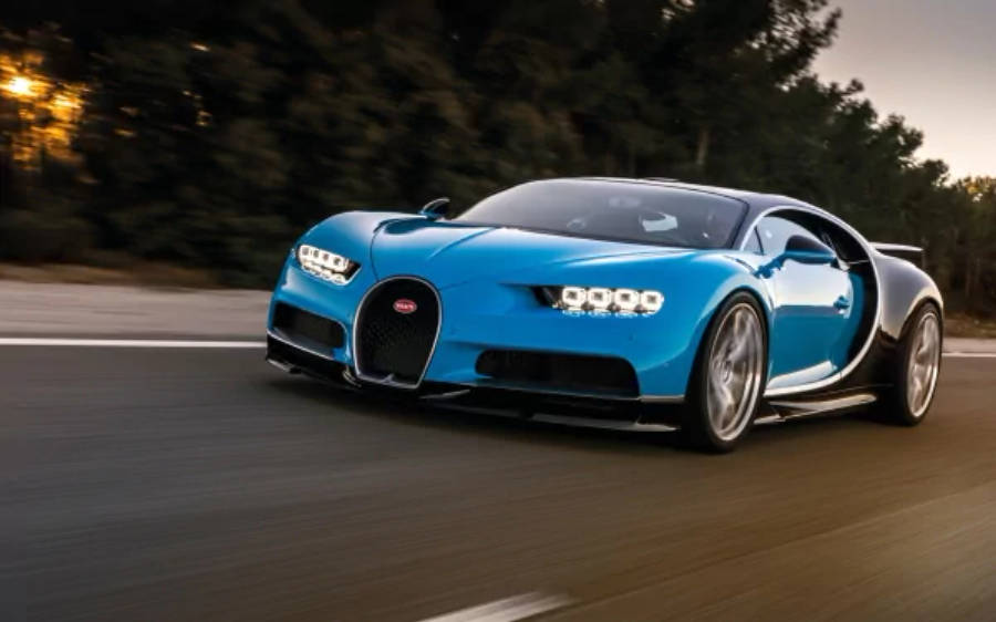 Bugatti Chiron Hypercar în mișcare 4K Fundal